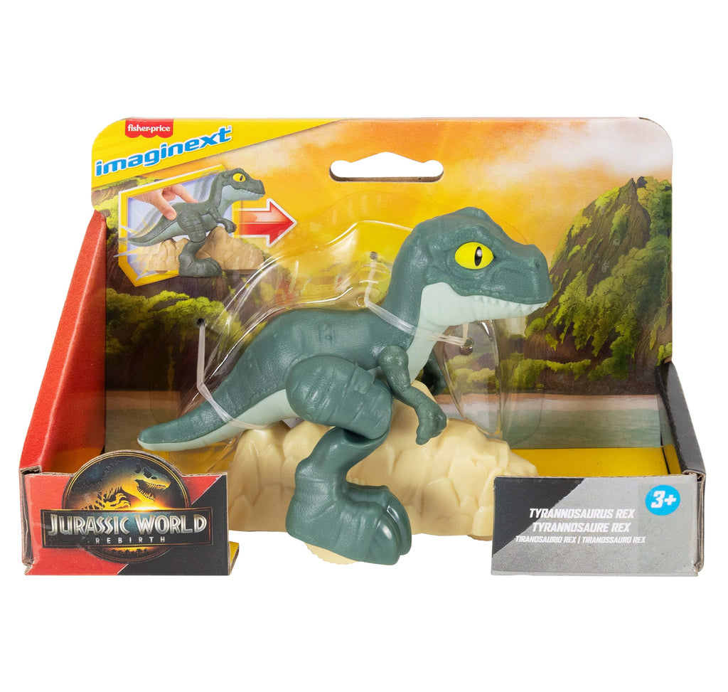Fisher-Price Imaginext Jurassic World Tyrannosaurus Rex Dinosaur Toy With Wheels & Wiggling Motion
