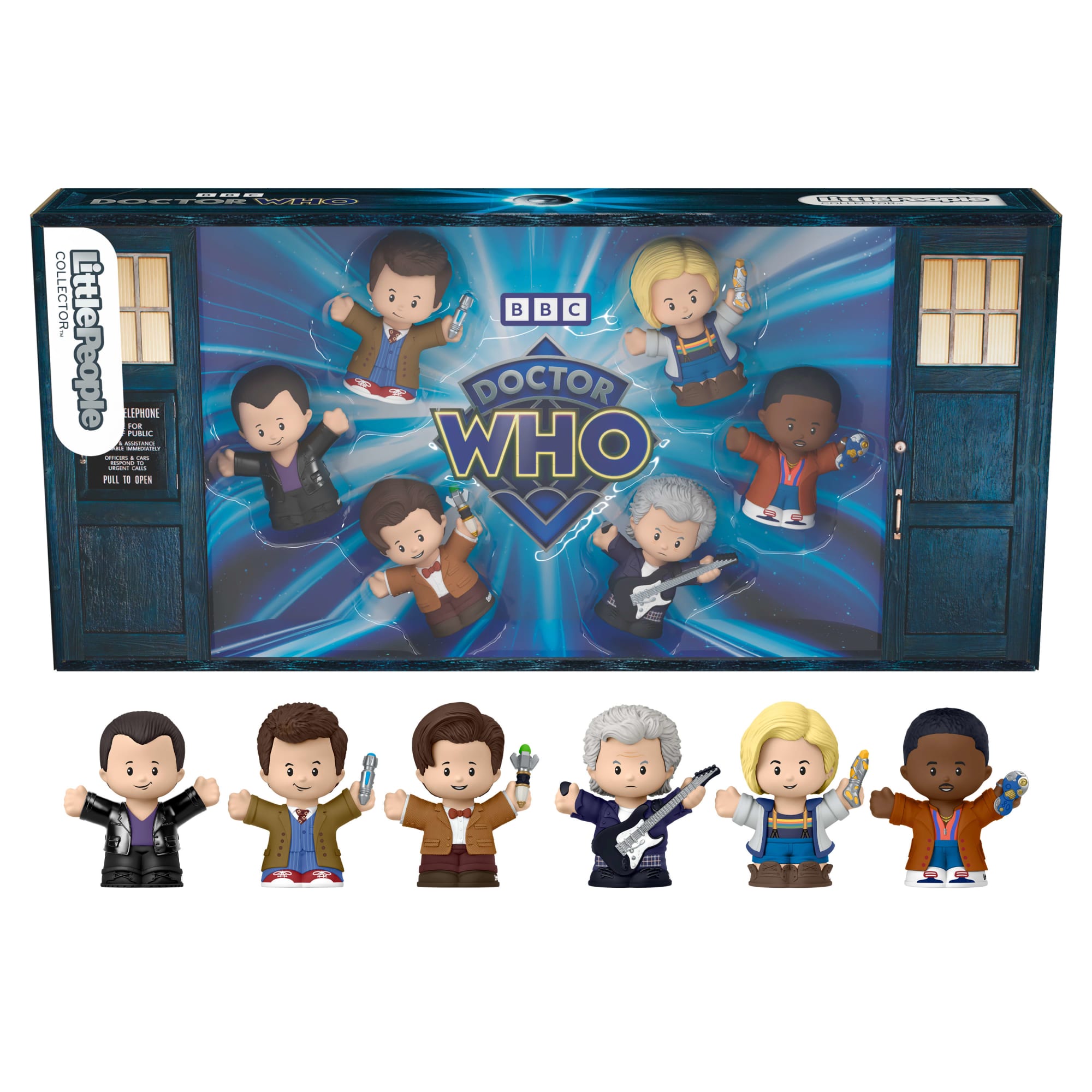 Little People Collector Doctor Who Tv Series Special Edition Set For Adults & Fans, 6 Figures