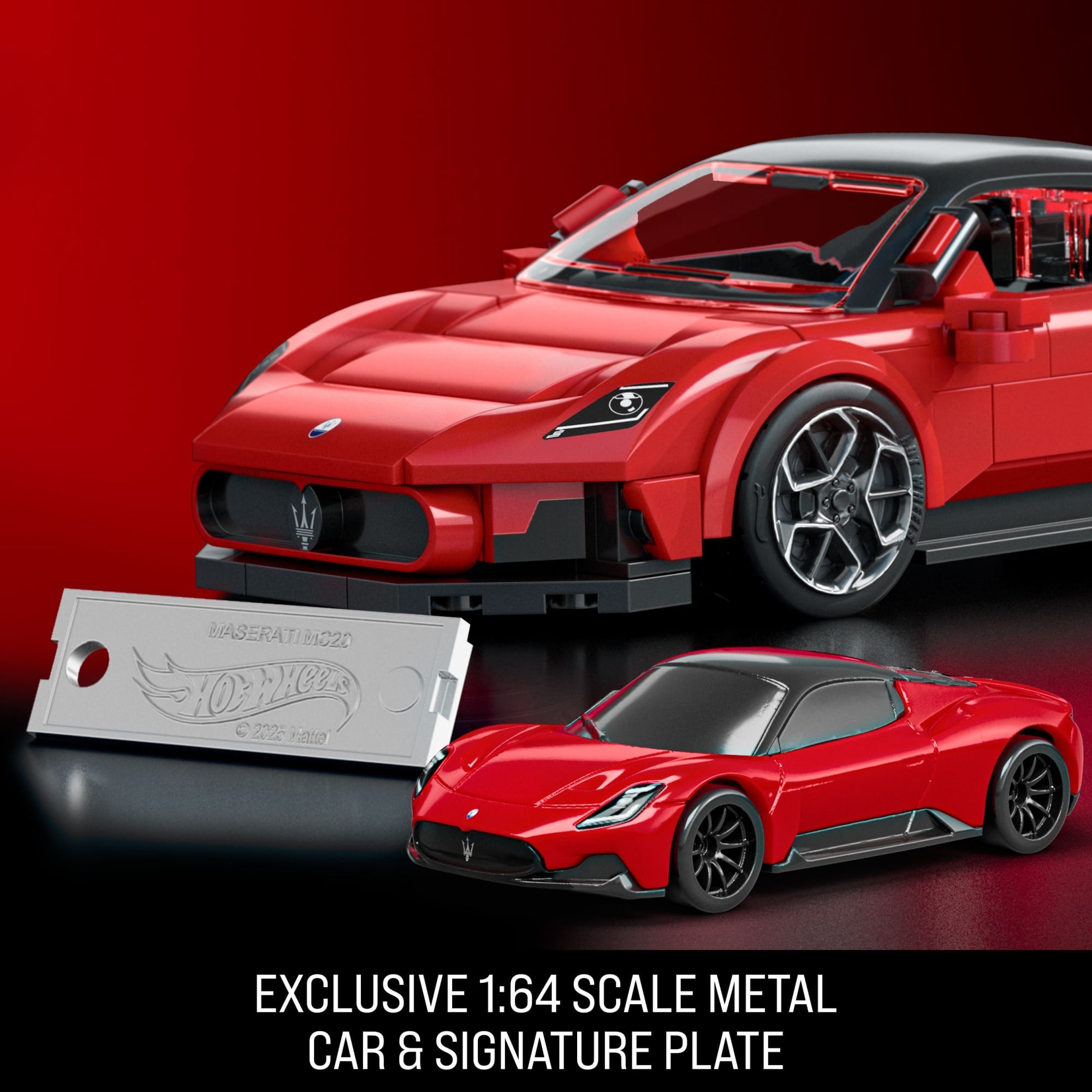 Mattel Brick Shop Hot Wheels Maserati Mc20 Building Toy Kit (250 Pieces), For Collectors