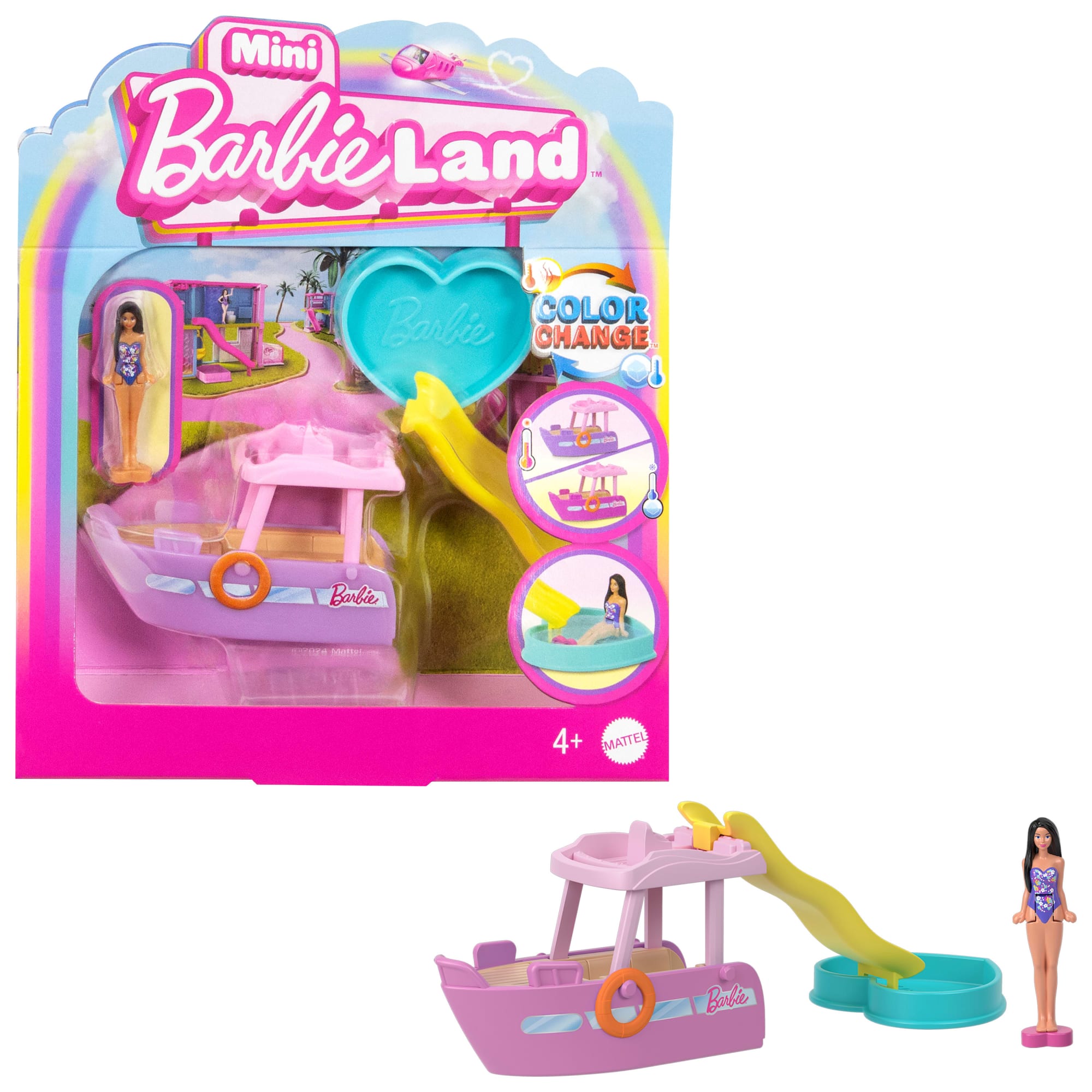 Barbie Mini BarbieLand Veículo para Boneca Iate Dos Sonhos