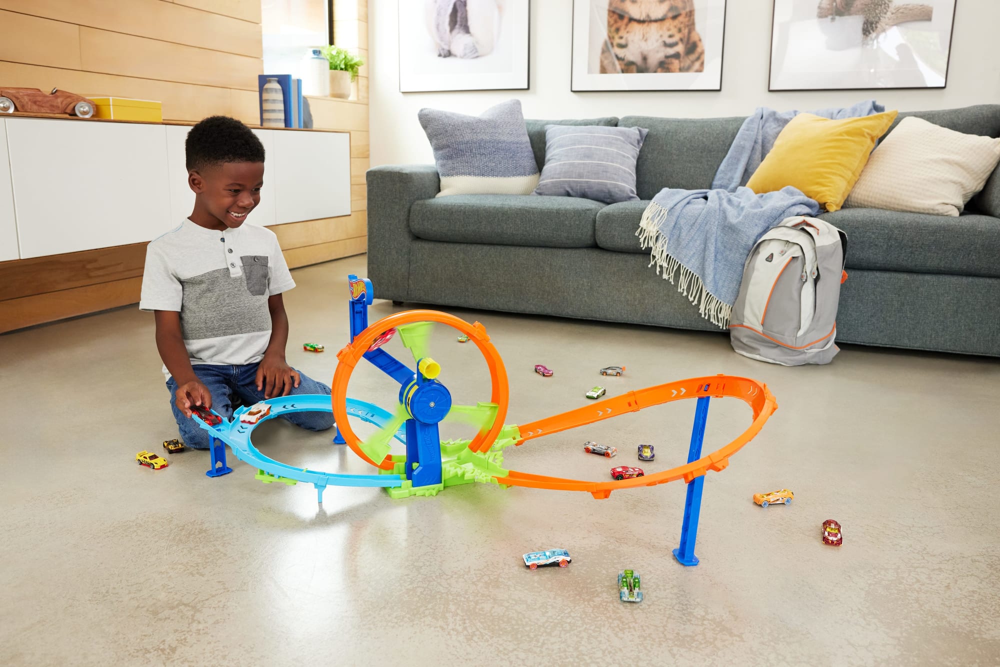 Hot Wheels  Action  Coffret de Jeu  Lancement Rapide et Boucle