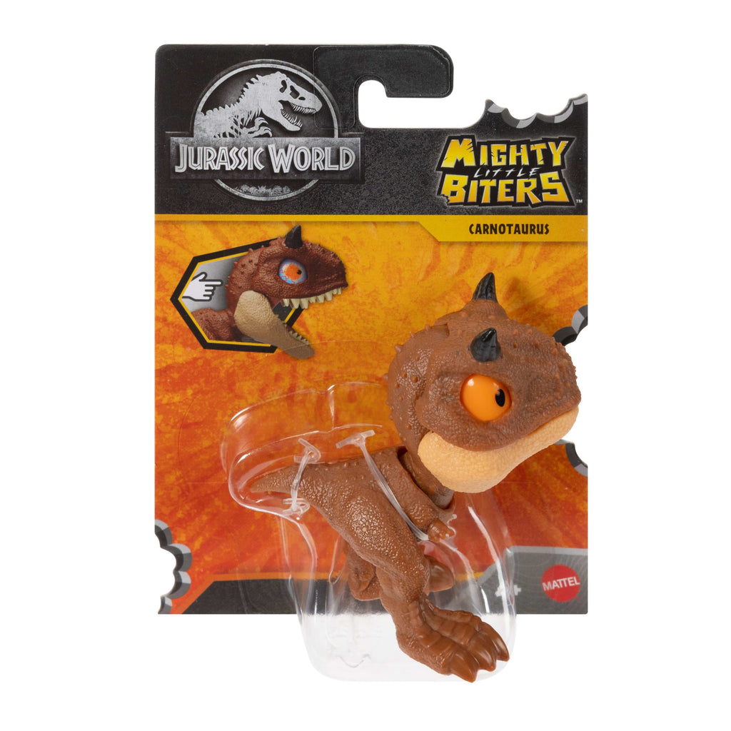 Jurassic World Mighty Little Biters Dinosaur Toy With Bite Action, Eye Change, Collectible Figure