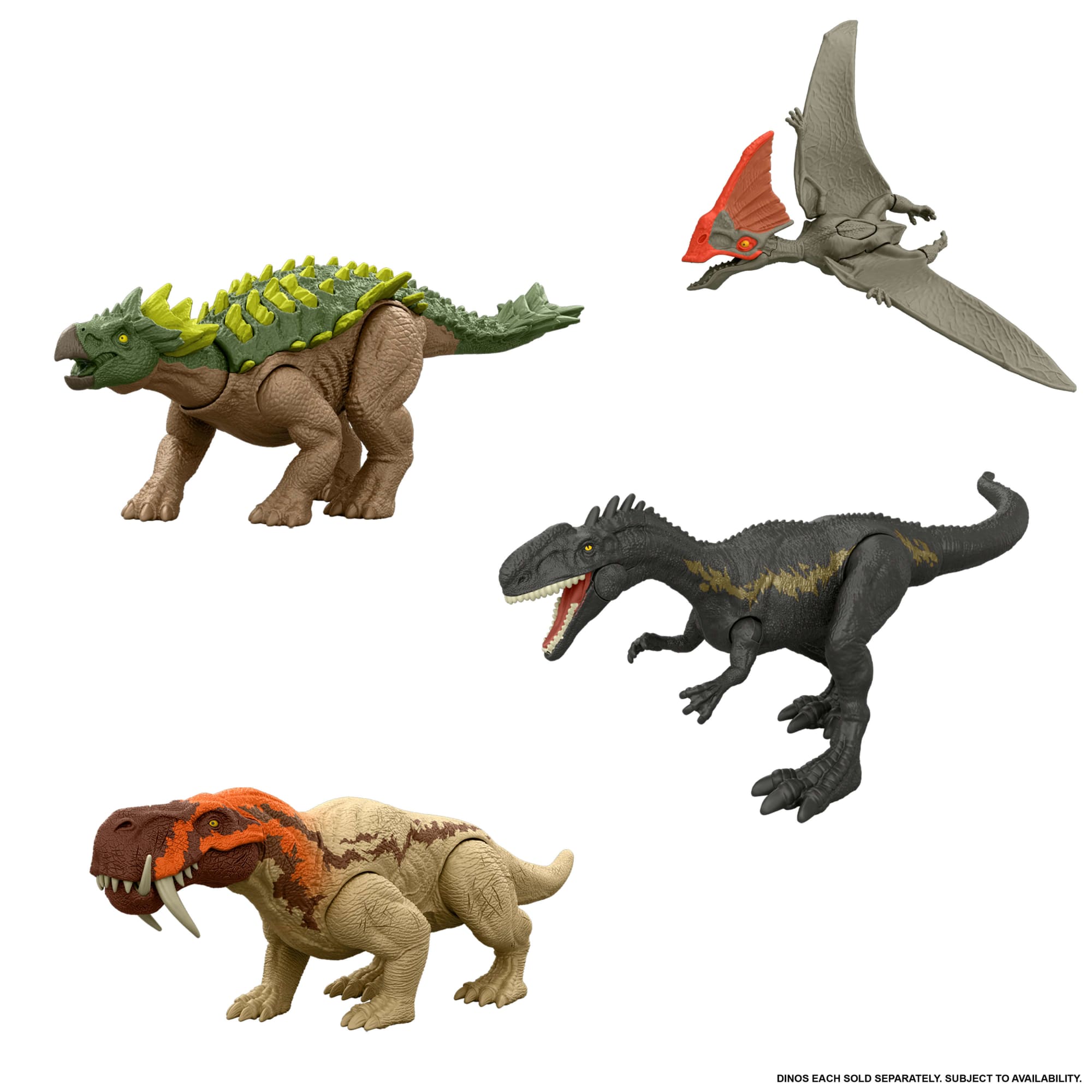 Jurassic World Rebirth Strike Attack Inostrancevia Dinosaur Toy With Single Strike Action, Authentic Posable Design