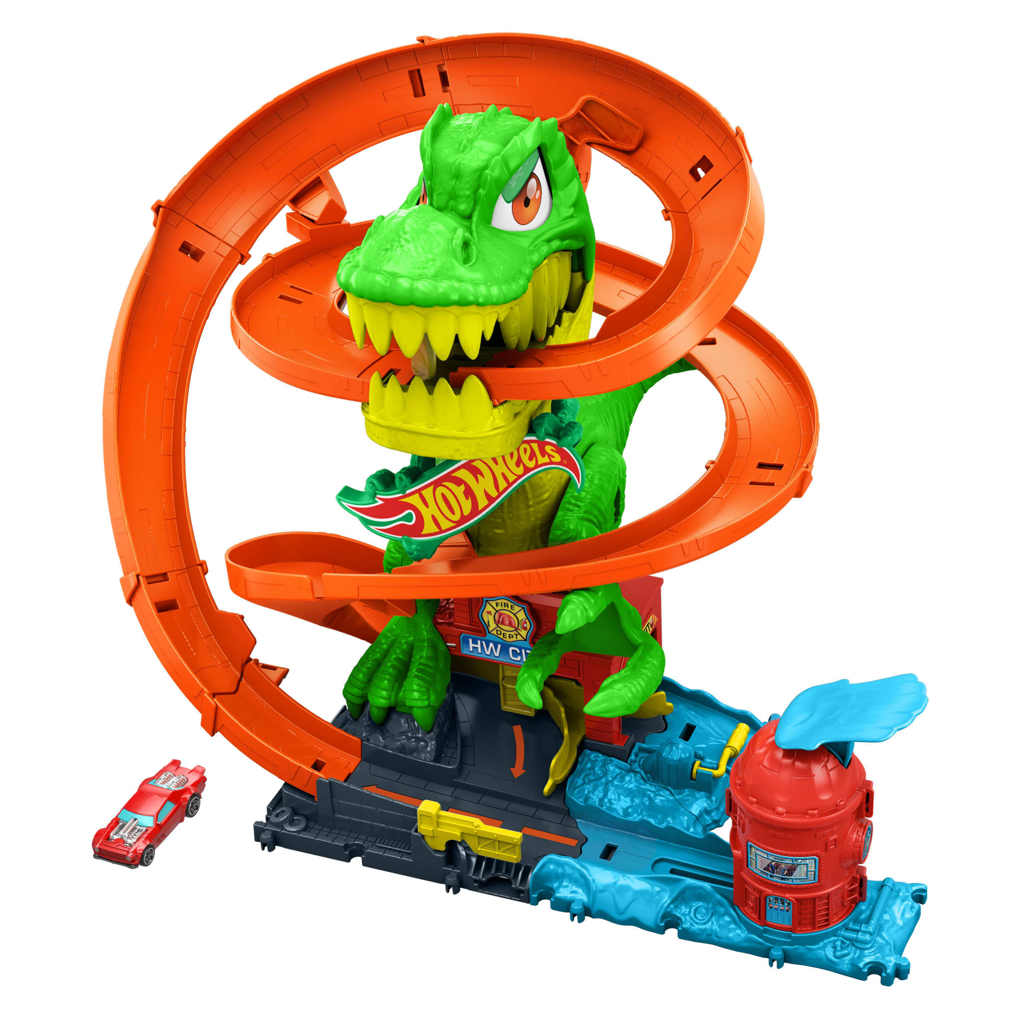 Hot Wheels  Ville  Échelle1:64  Coffret  T-Rex Bataille de Feu