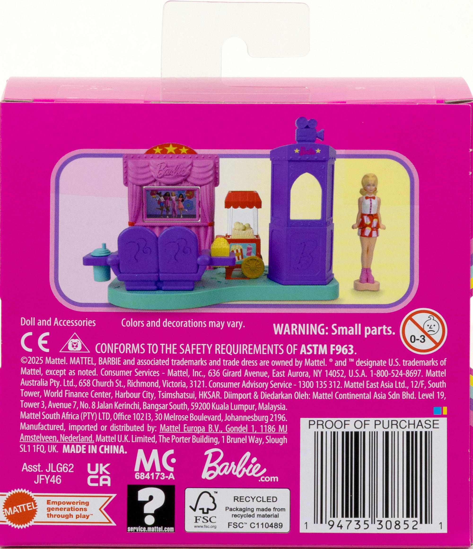 Barbie Mini Barbie Land Doll House Playsets With 1.5-Inch Doll, Furniture & Accessories