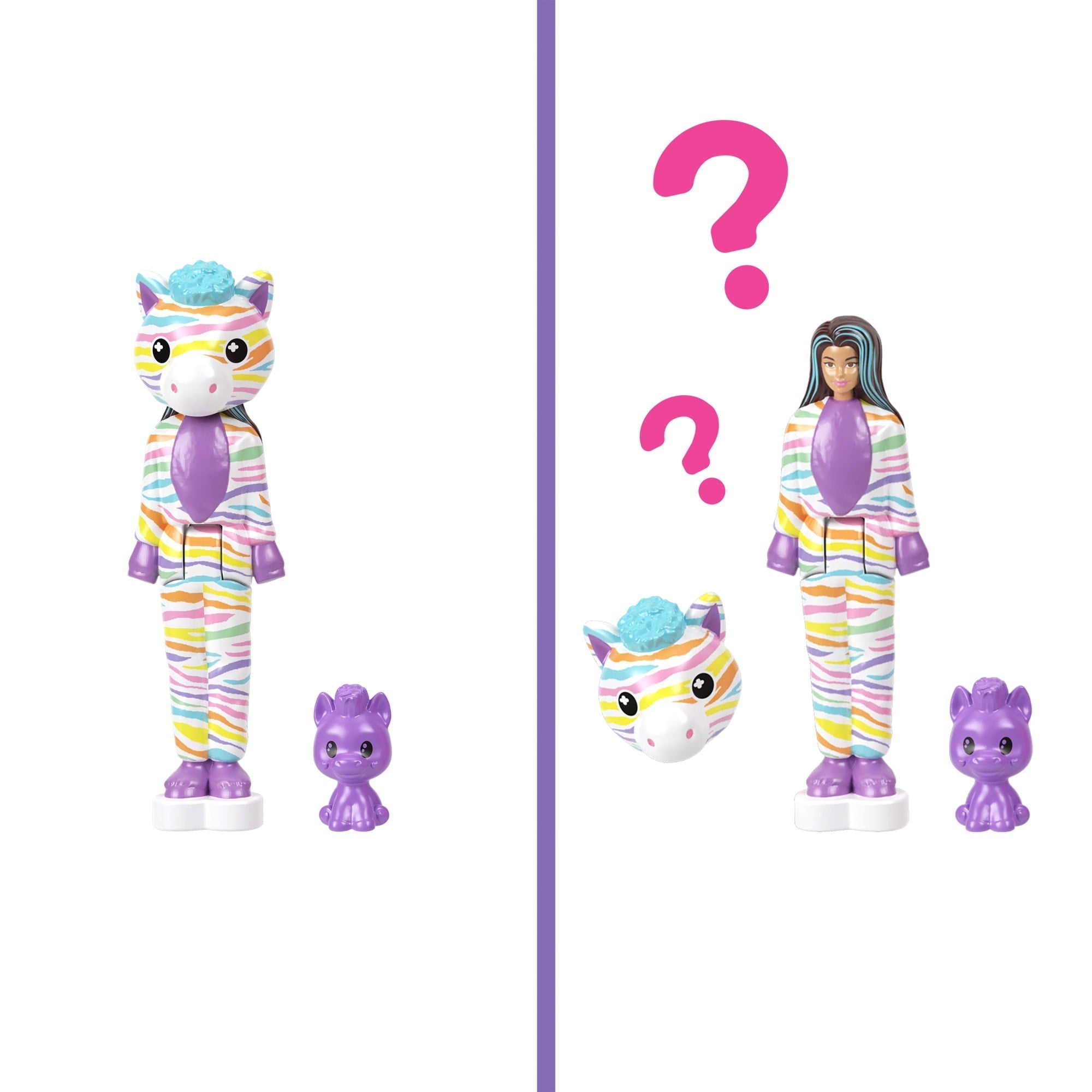 Barbie Mini Barbie Land Color Reveal Mermaid Dolls, 1.5-Inch Doll With Surprise Water Reveal , Series 3