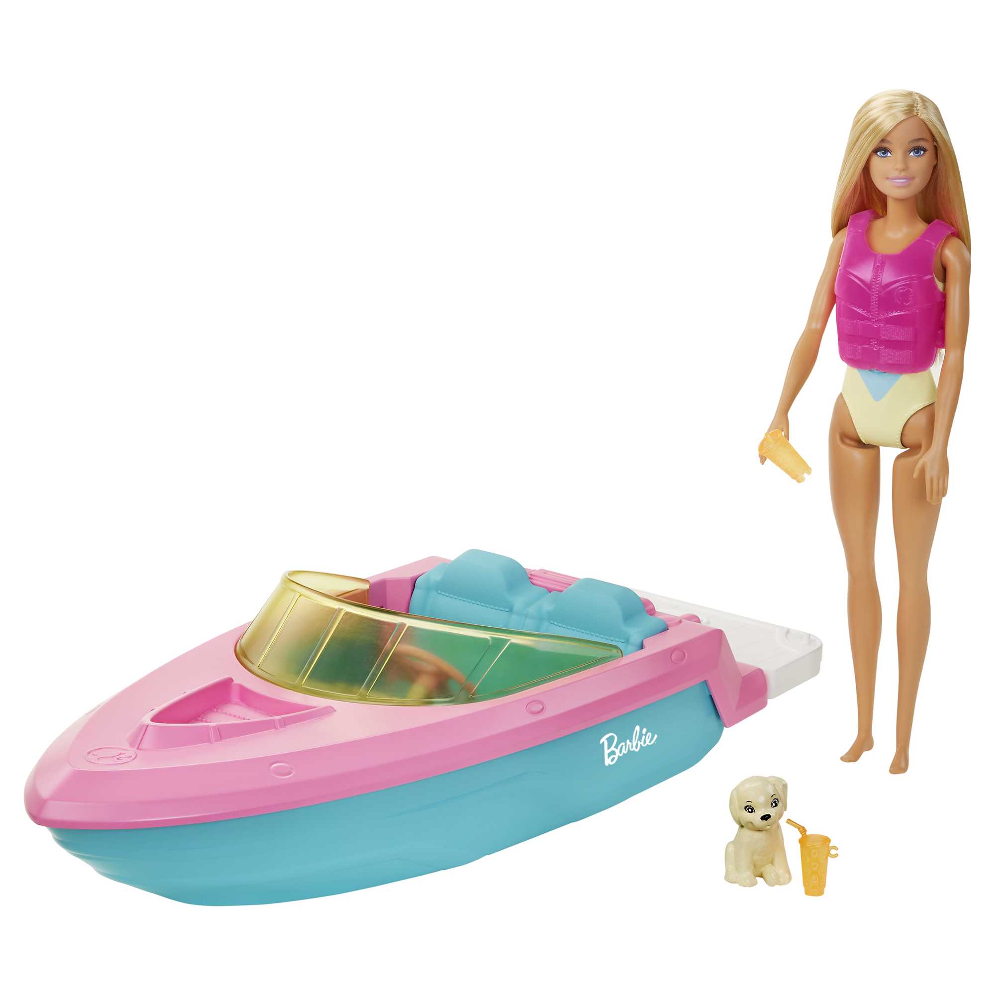 Barbie Set de Juego Bote acuático con Muñeca