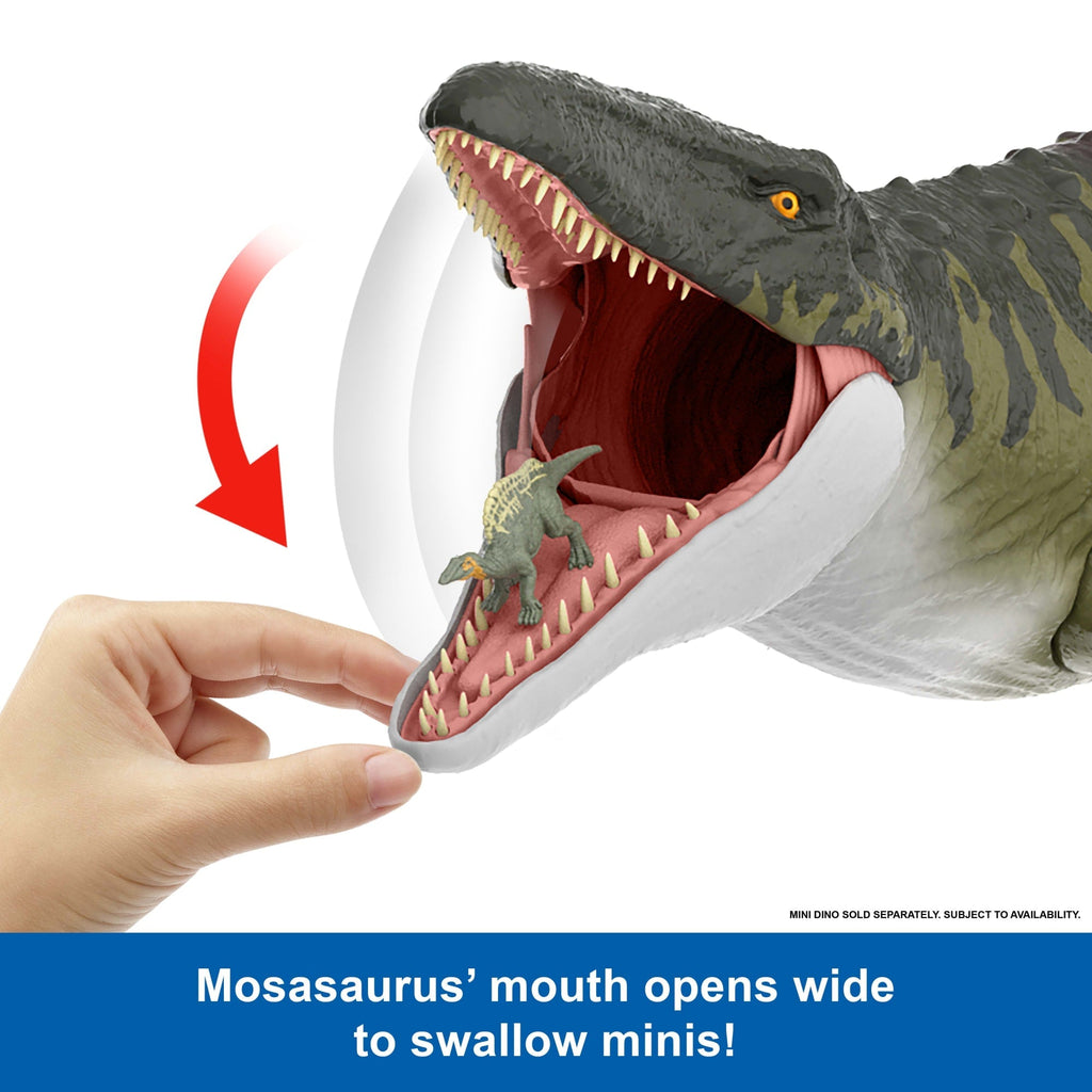 Jurassic World Rebirth Super Colossal Mosasaurus Action Figure, Dinosaur Toy