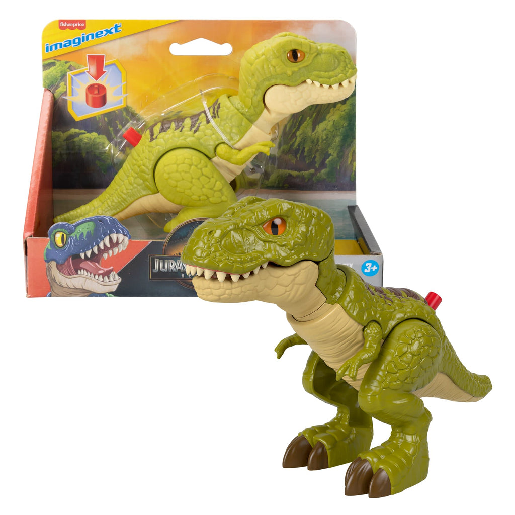 Fisher-Price Imaginext Jurassic World Rebirth Tyrannosaurus Rex Dinosaur Action Figure With Motion
