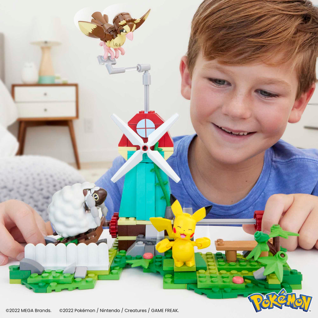 MEGA Pokémon Countryside Windmill With Action Figures, Building Set For Kids (240 Pcs)
