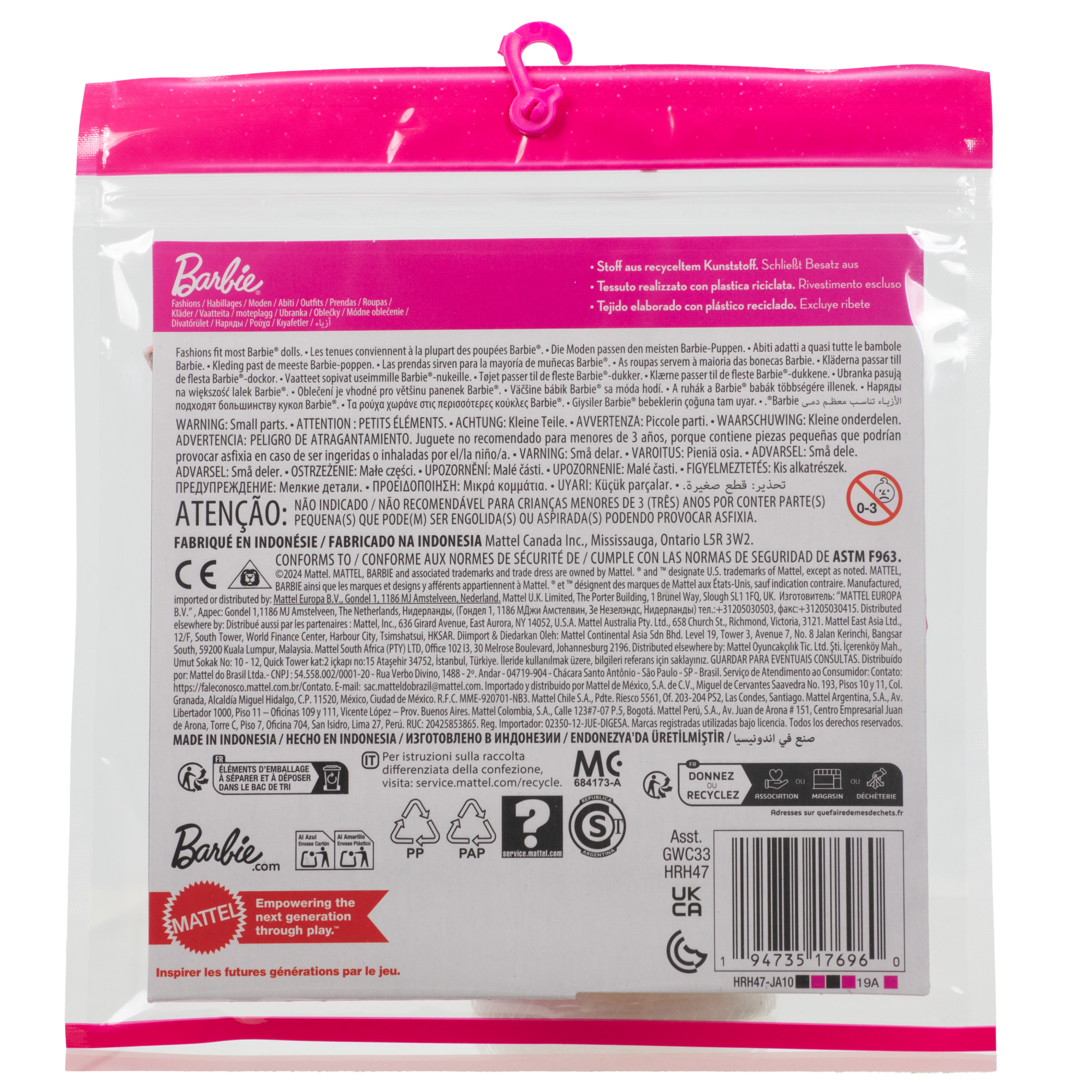 Barbie Clothes, Fashion & Accessory Pack With Cherry-inspired Outfits For Barbie & Ken Dolls