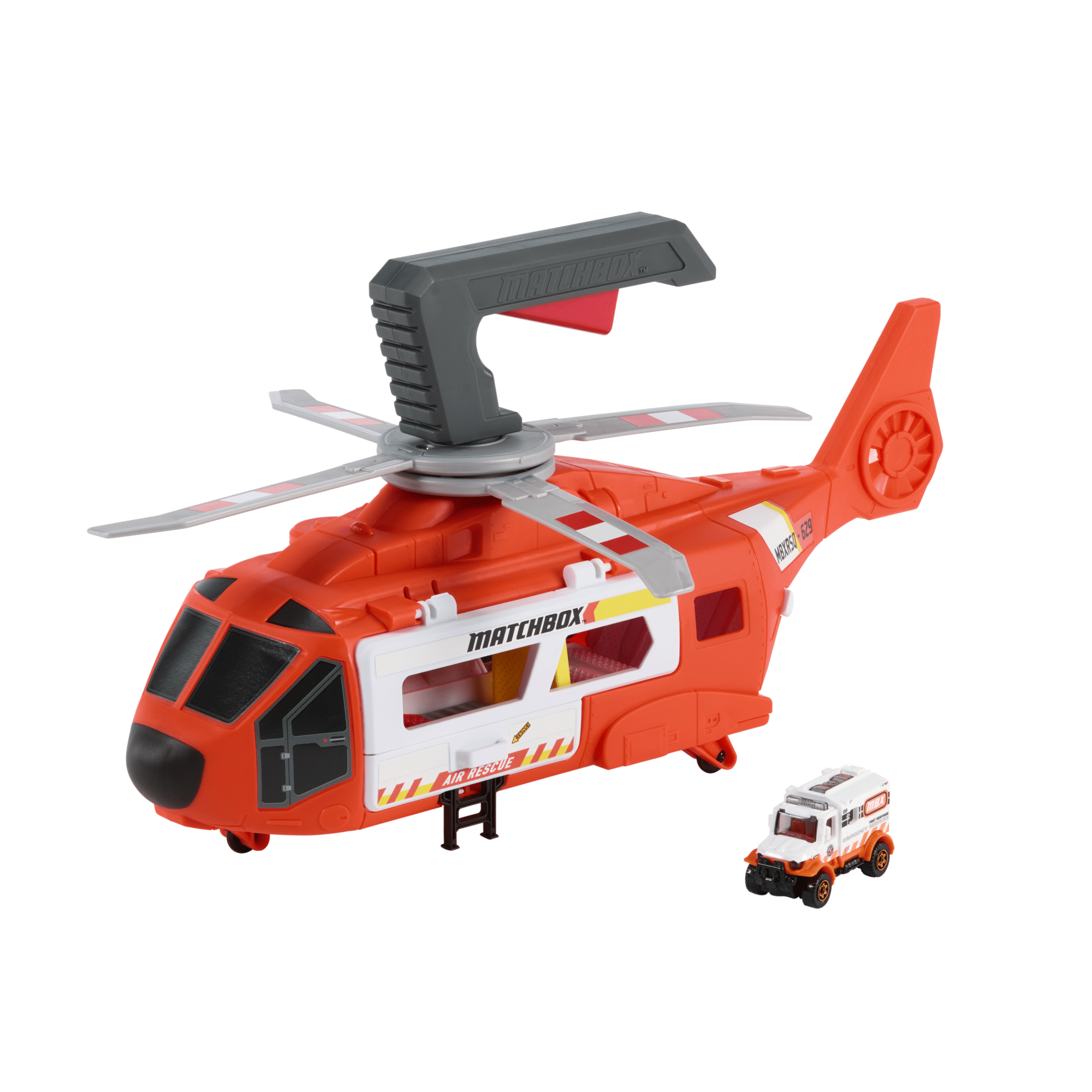 Matchbox-Hélicoptère de Secours-40,5Cm, Ambulance en Métal1/64