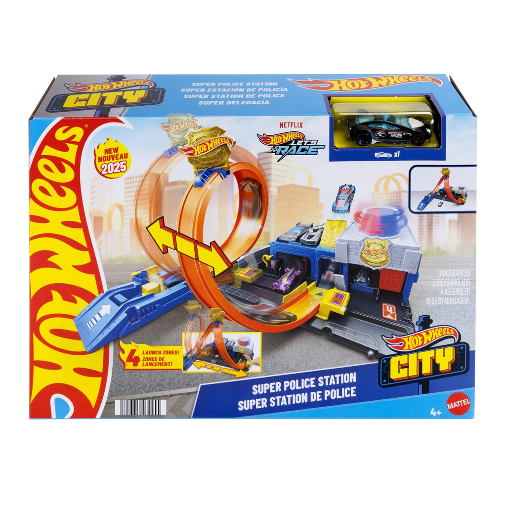 Hot Wheels  Ville  Coffret de Jeu  Super Station de Police, 1:64