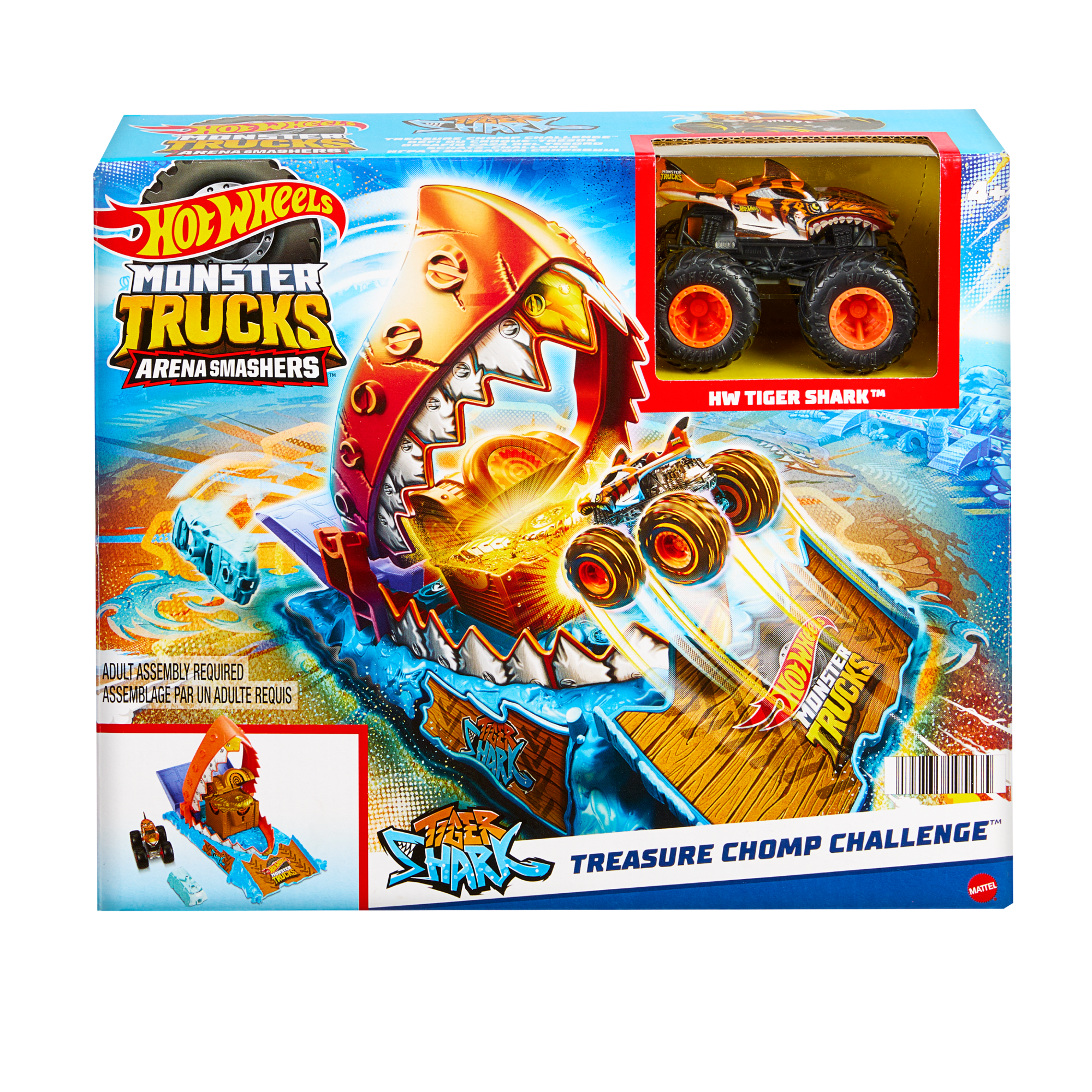 Hot Wheels-Monster Trucks Arena Smashers Défi du Croque-Trésor-Coffret