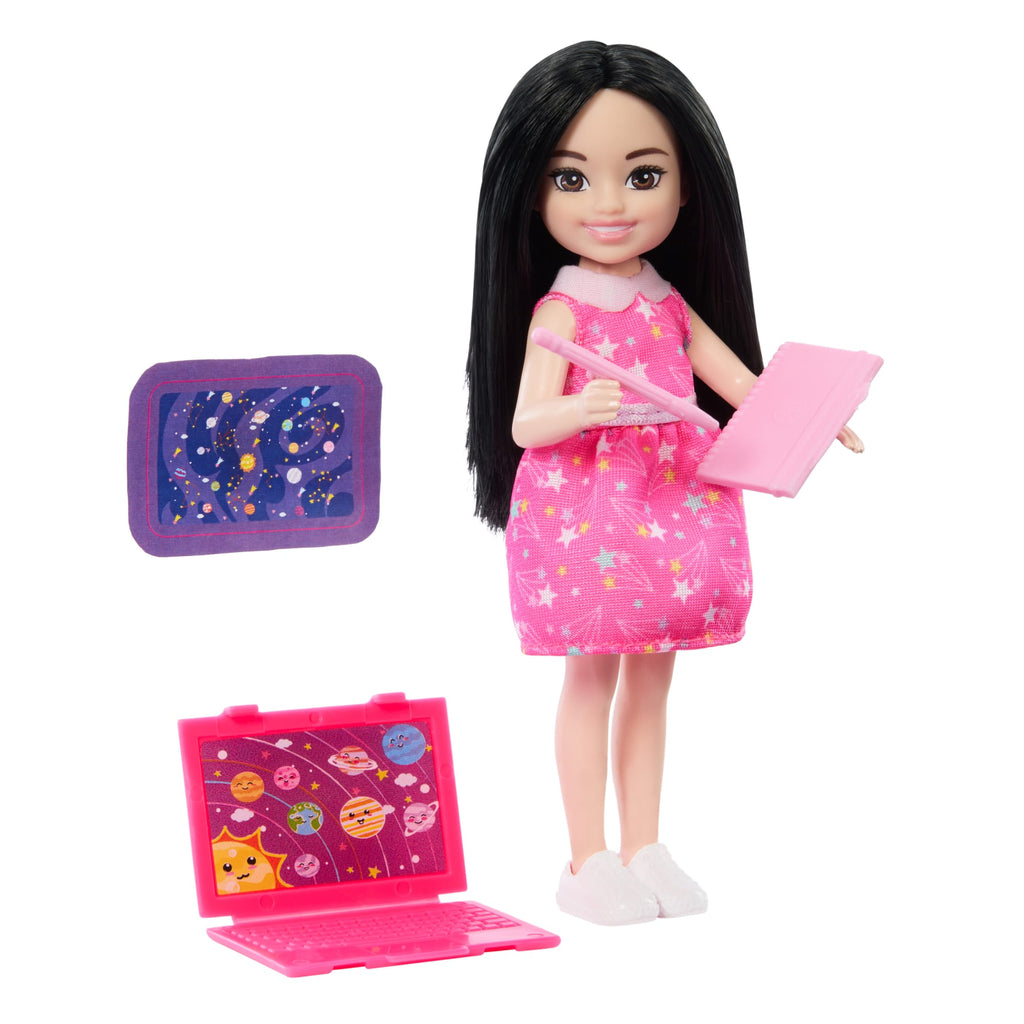 Barbie  Chelsea  Poupée Astronome et Accessoires, Brunette