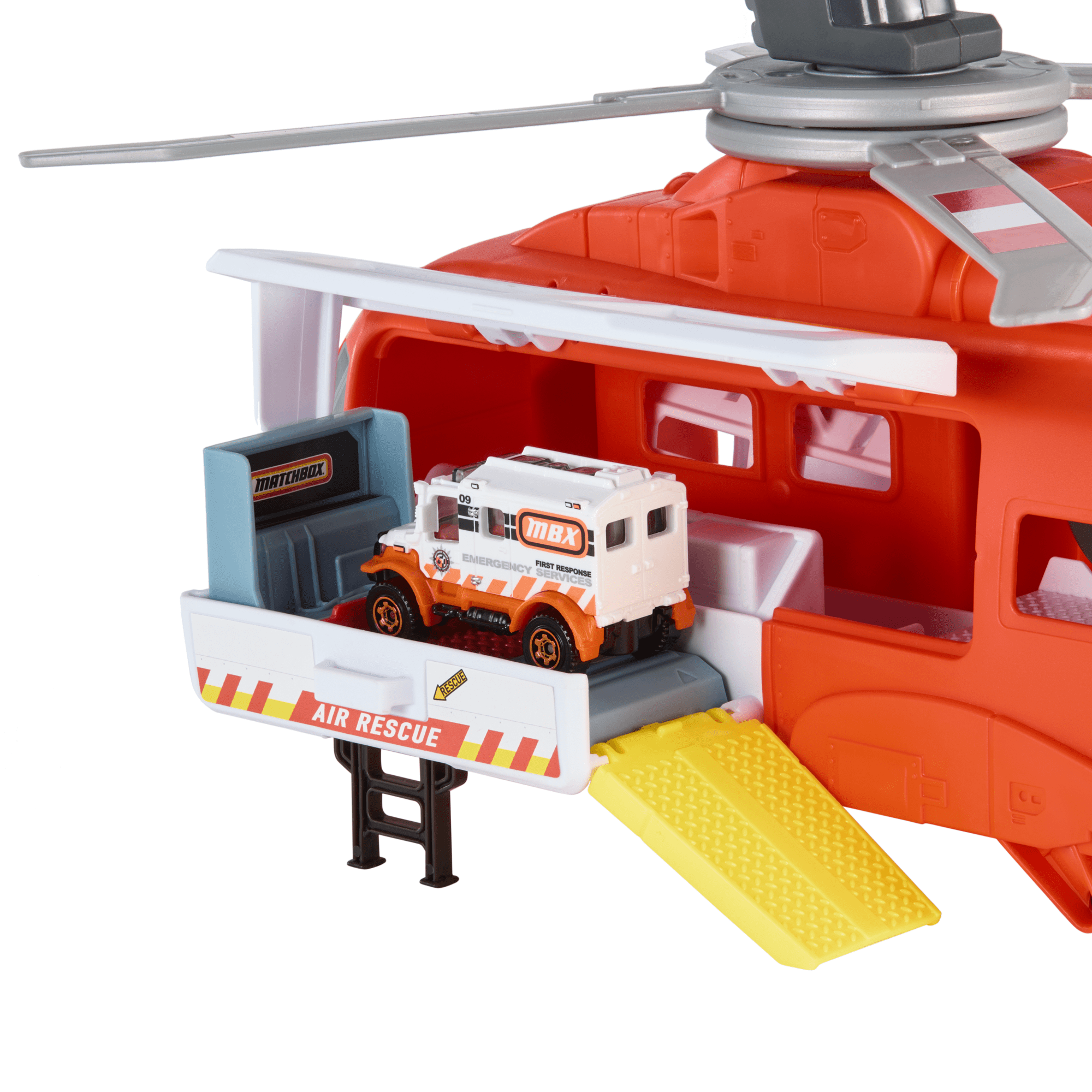 Matchbox-Hélicoptère de Secours-40,5Cm, Ambulance en Métal1/64