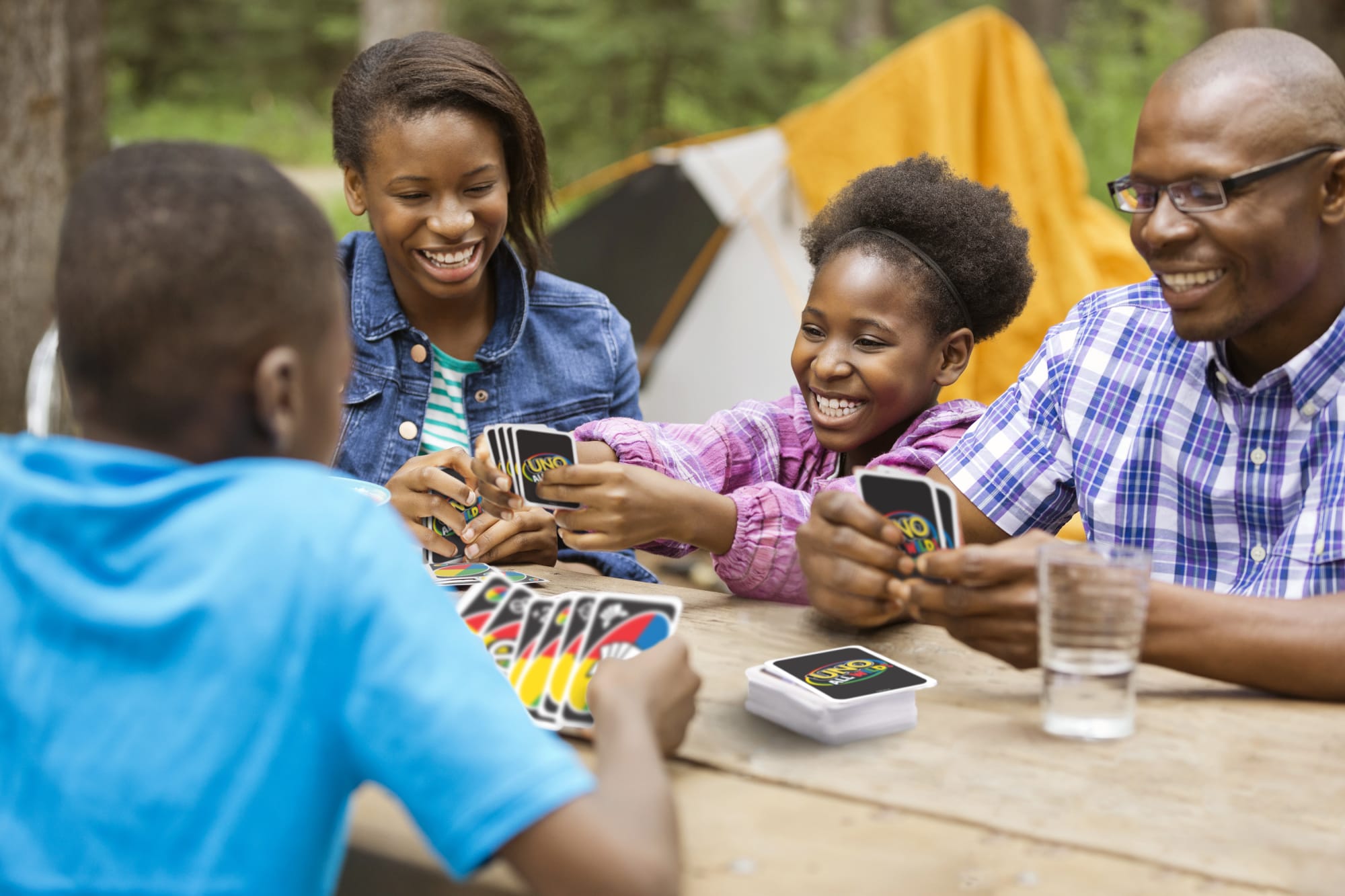 UNO All Wild Card Game For Family Night, No Matching Colors Or Numbers Because All Cards Are Wild