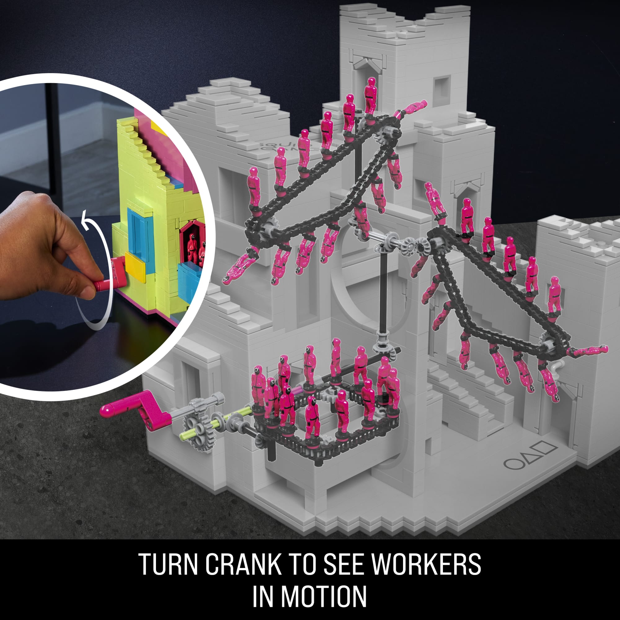 MEGA Squid Game Staircase Building Toy Kits With Action Figure (1707 Pieces) For Collectors