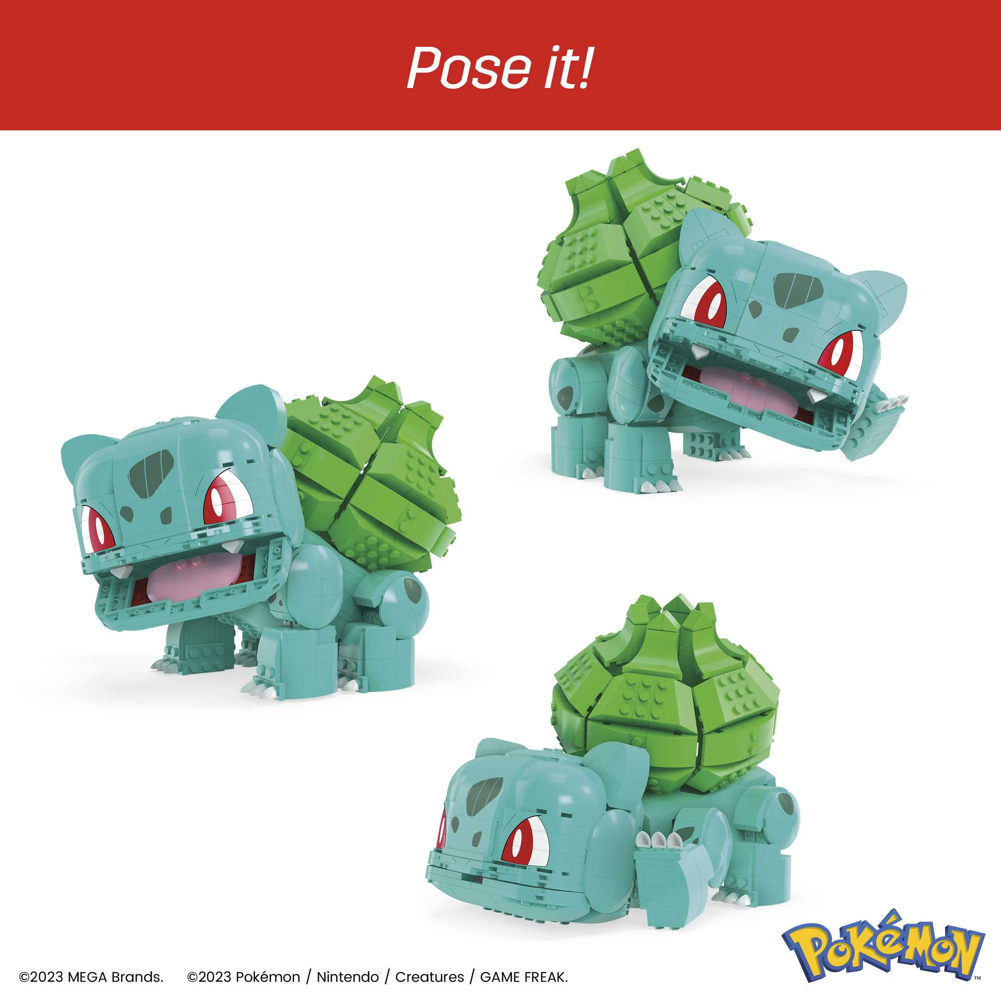MEGA Pokémon Jumbo Bulbasaur Building Toy Kit, With 1 Action Figure (789 Pieces) For Kids