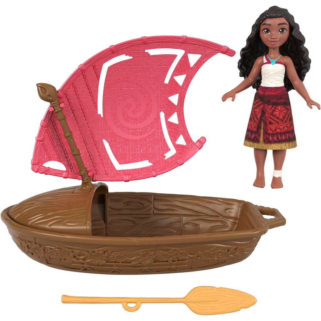 Moana 2 Conjunto de Brinquedo Canoa com Mini Boneca Surpresa e Acessórios