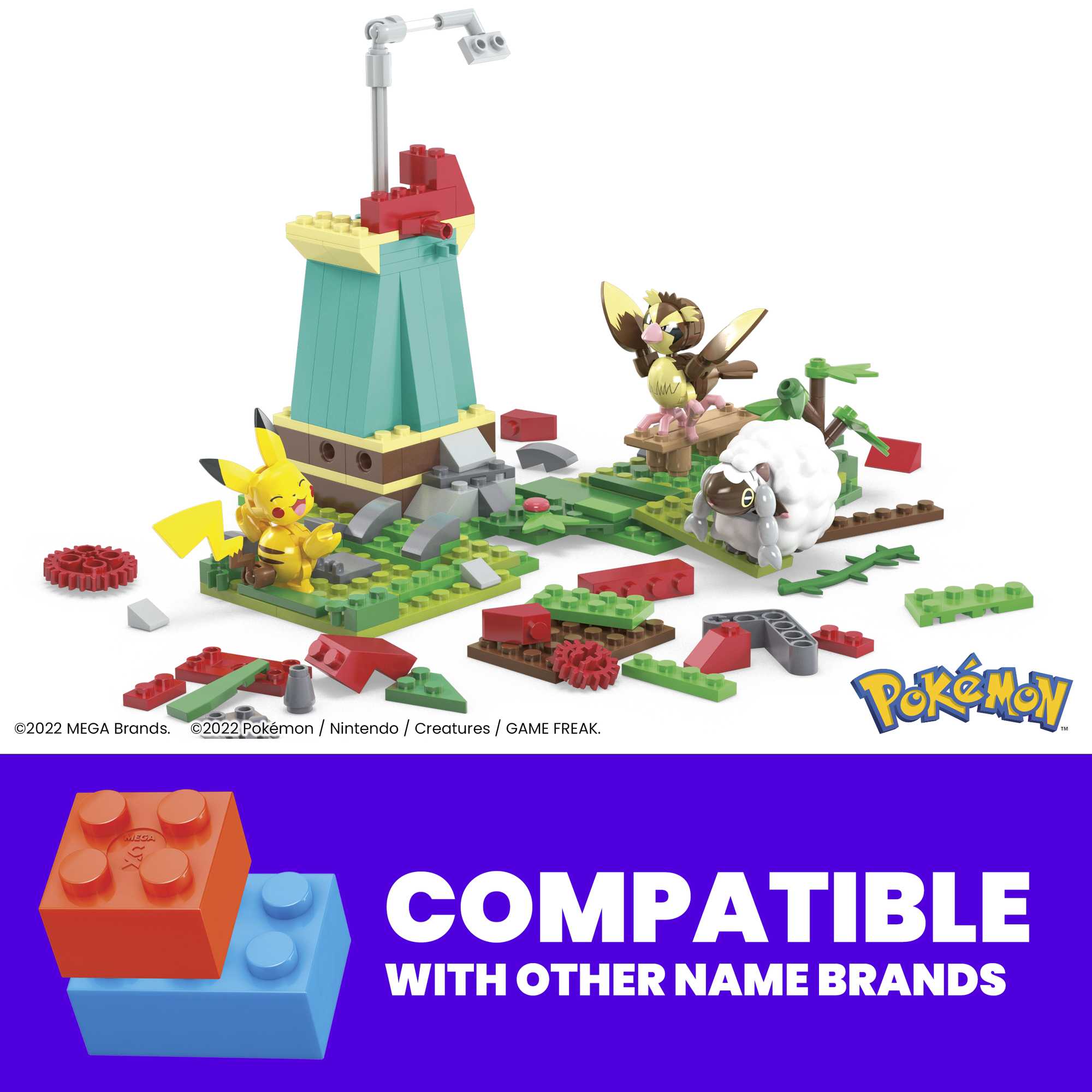 MEGA Pokémon Countryside Windmill With Action Figures, Building Set For Kids (240 Pcs)