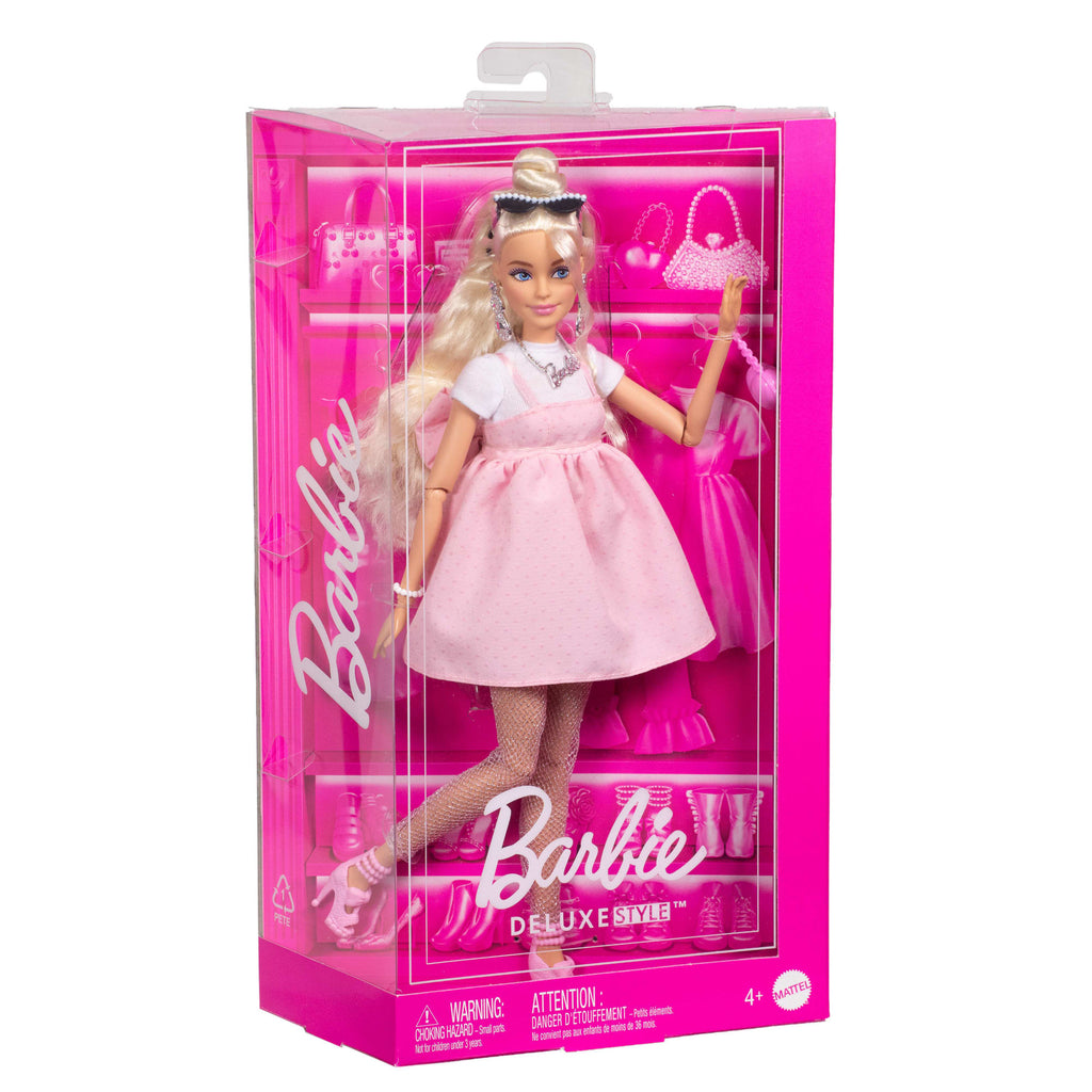 Barbie Fashionista Boneca Deluxe Vestido Rosa com Laço