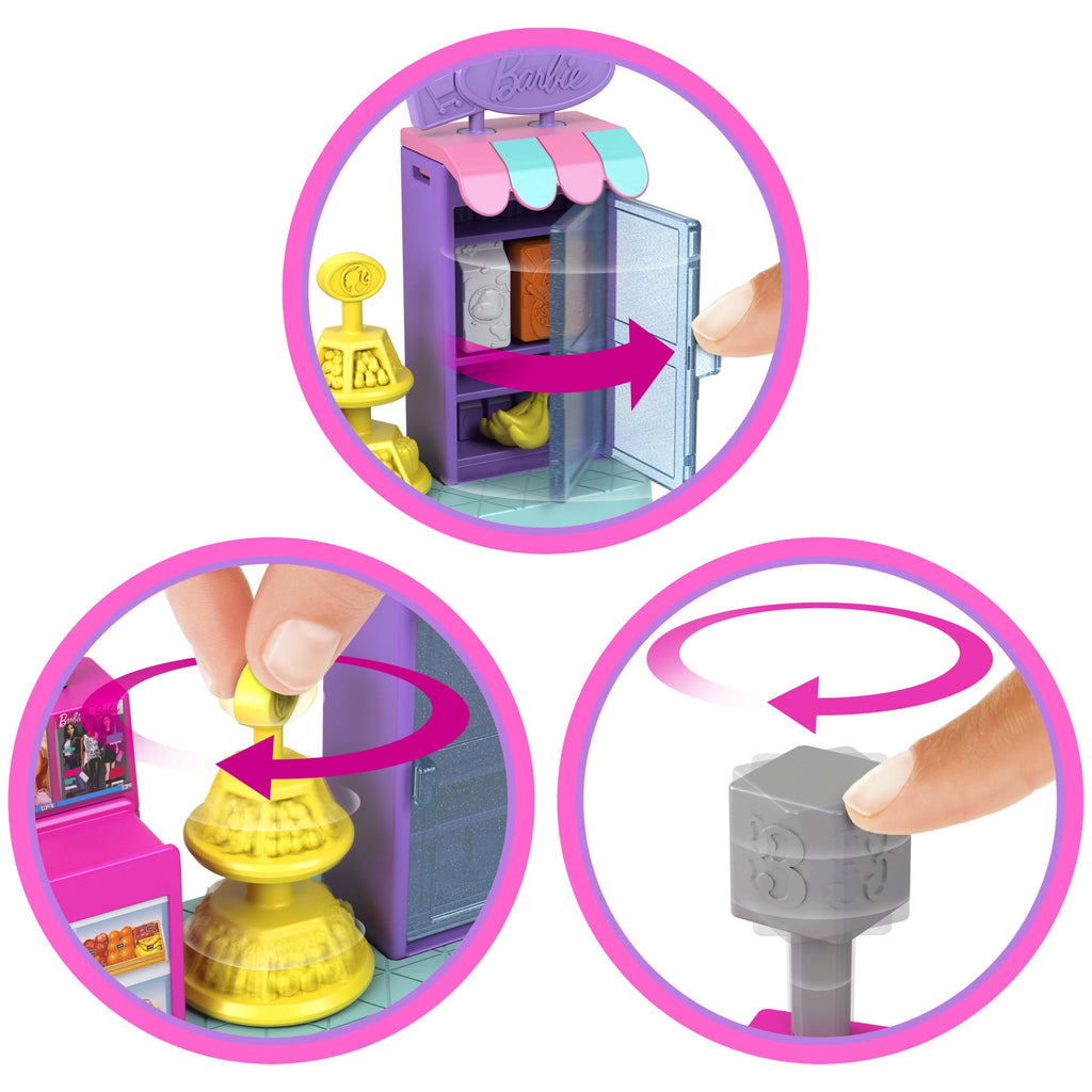 Barbie Mini BarbieLand Conjunto de Brinquedo Supermercado com Mini Boneca