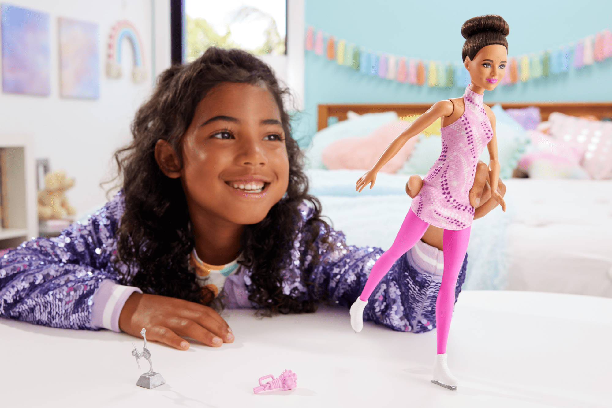 Barbie Profissões Boneca Patinagem artística