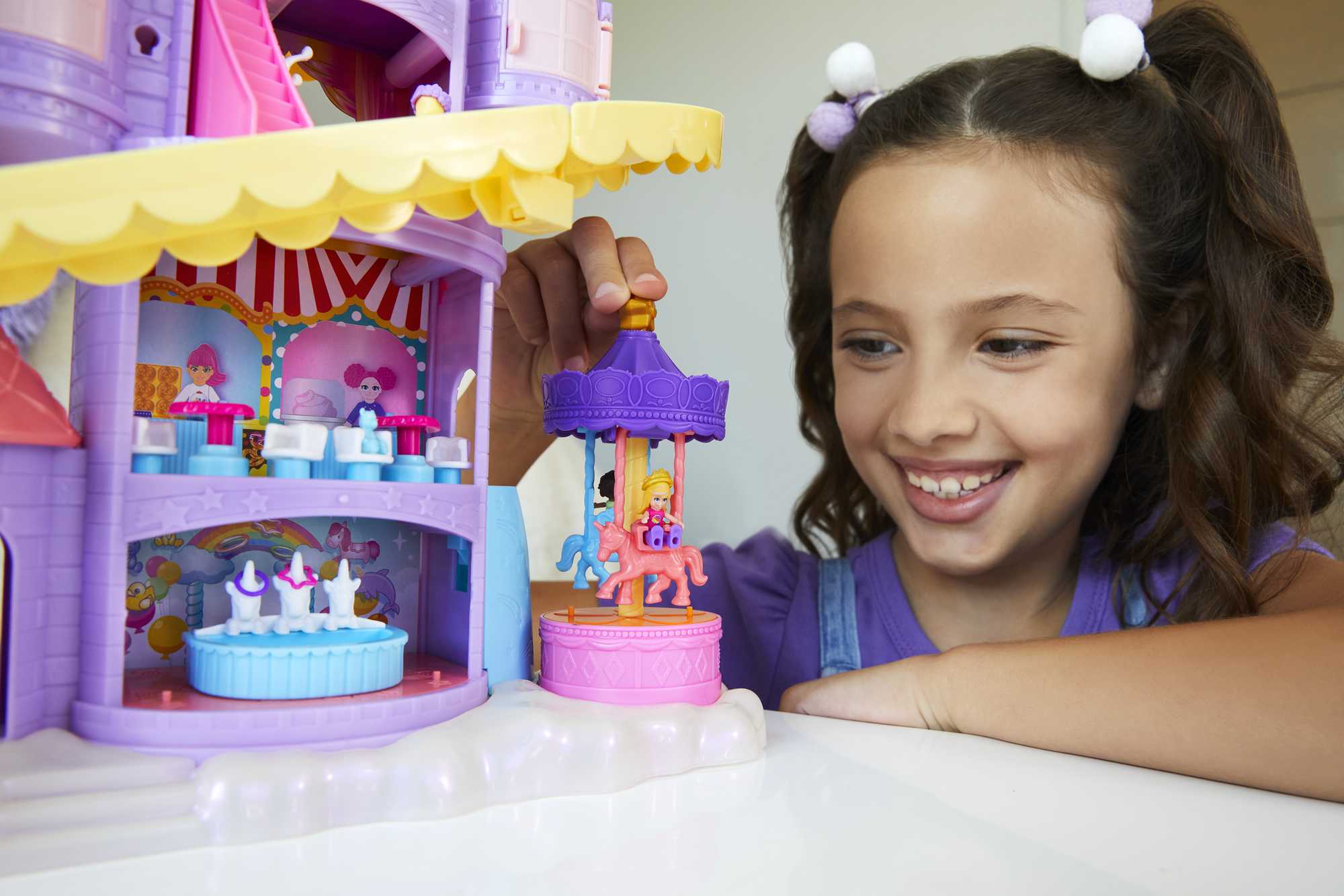 Polly Pocket Rainbow Funland Theme Park Playset