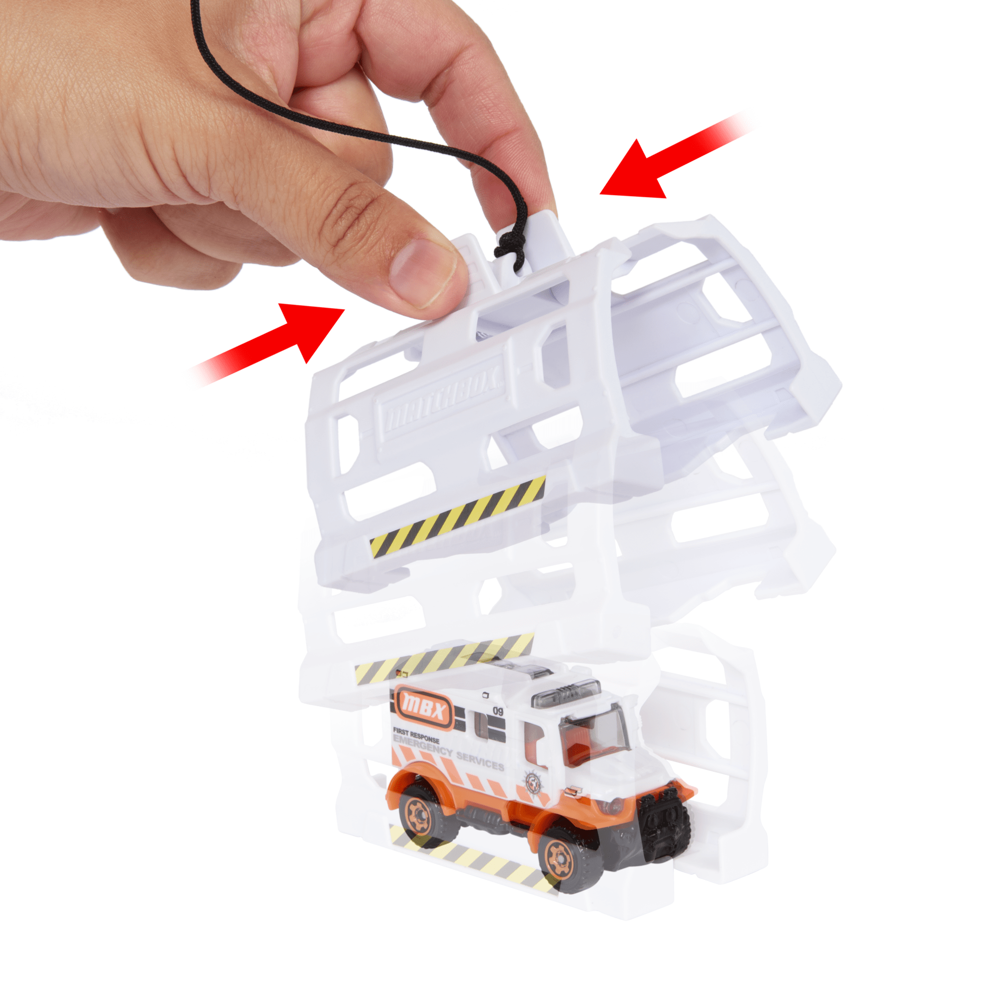 Matchbox-Hélicoptère de Secours-40,5Cm, Ambulance en Métal1/64