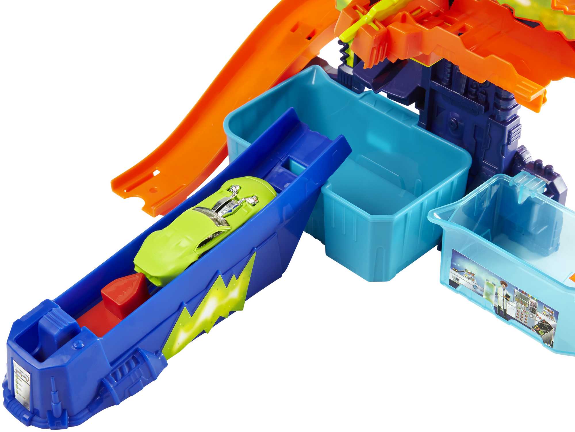Hot Wheels City Pista de Brinquedo Color Shifters Laboratório Científico