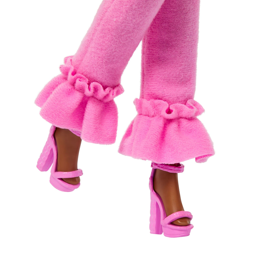 Barbie  Style de Luxe  Poupée4, Combinaison Rose, Cheveux Tressés