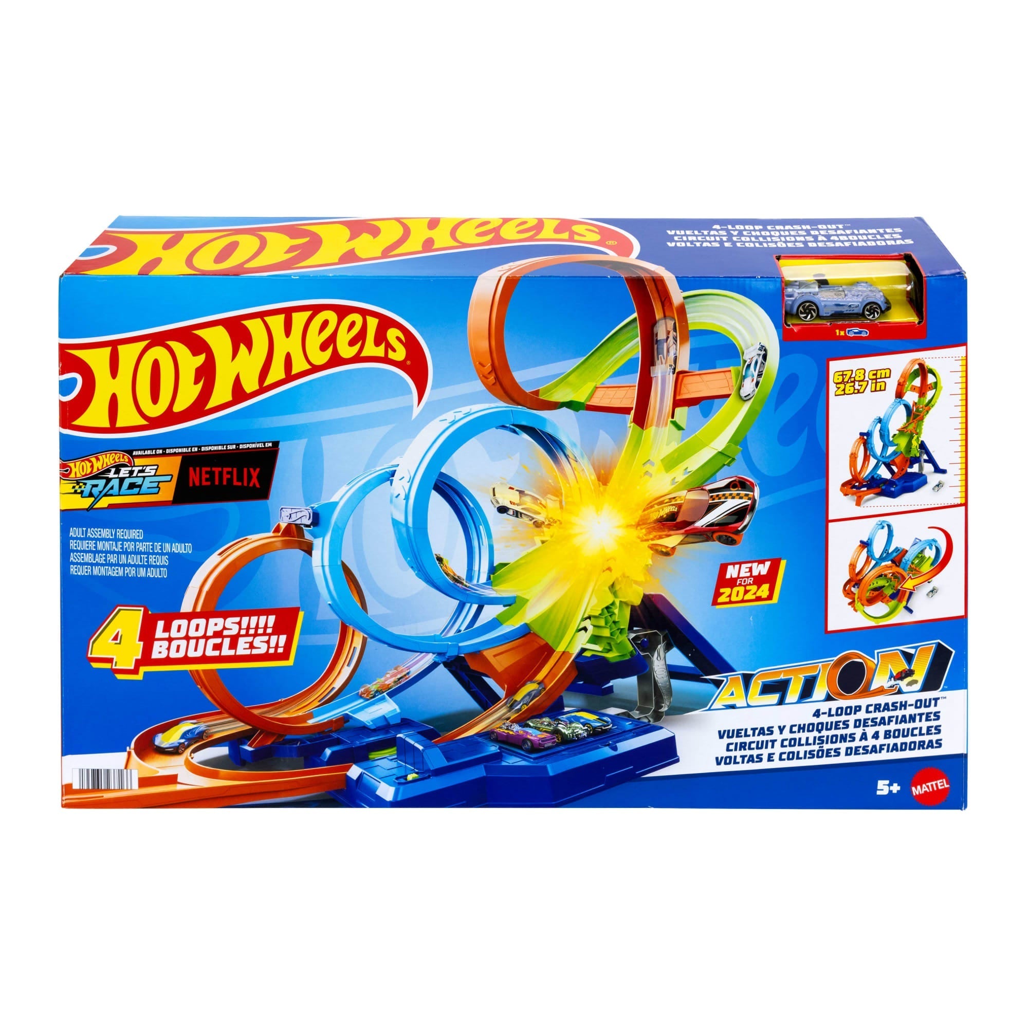 Hot Wheels-Coffret Ultra Crash Looping-Propulseur et Voiture