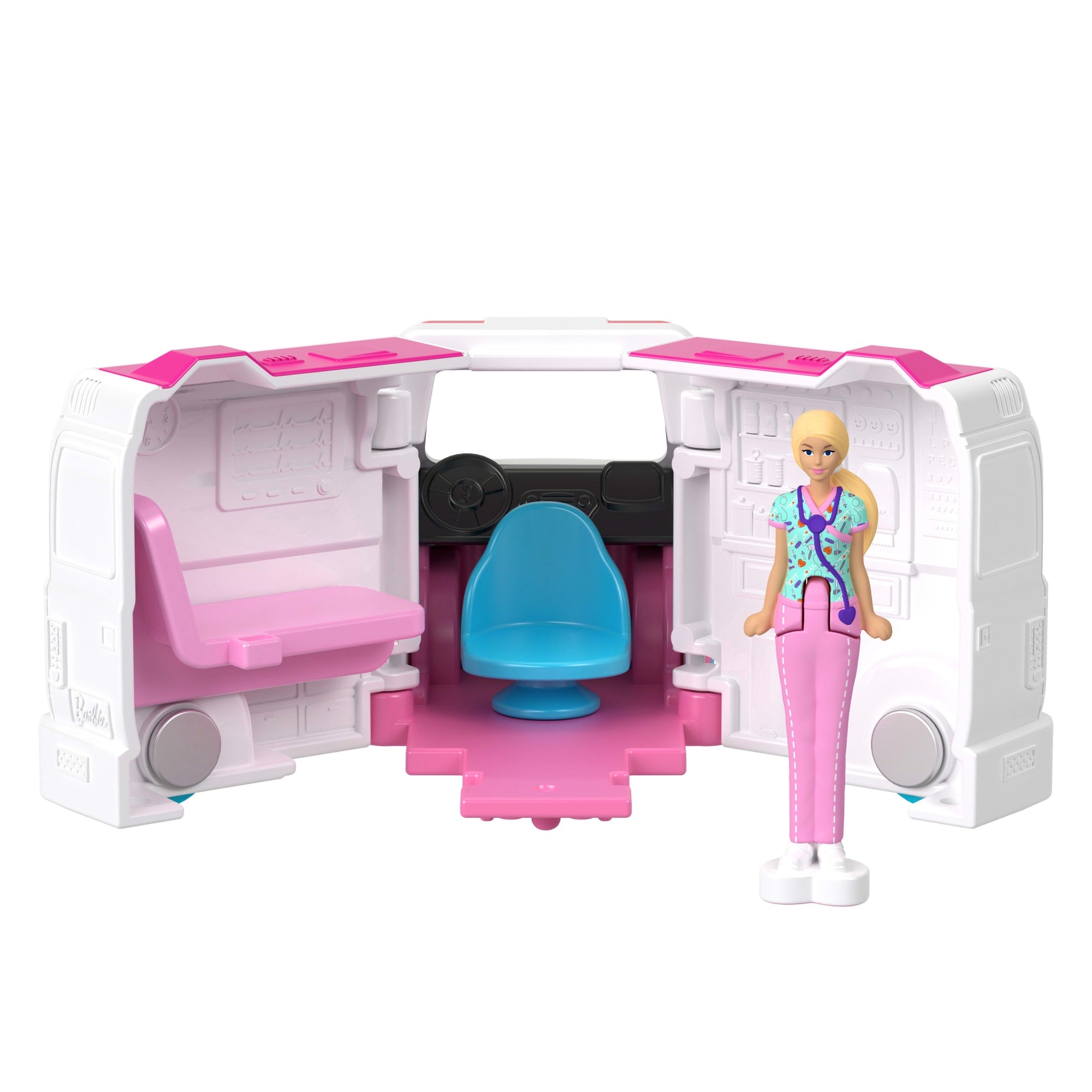 Barbie  Mini Barbieland  Coffret et Poupée  Véhicule Médical