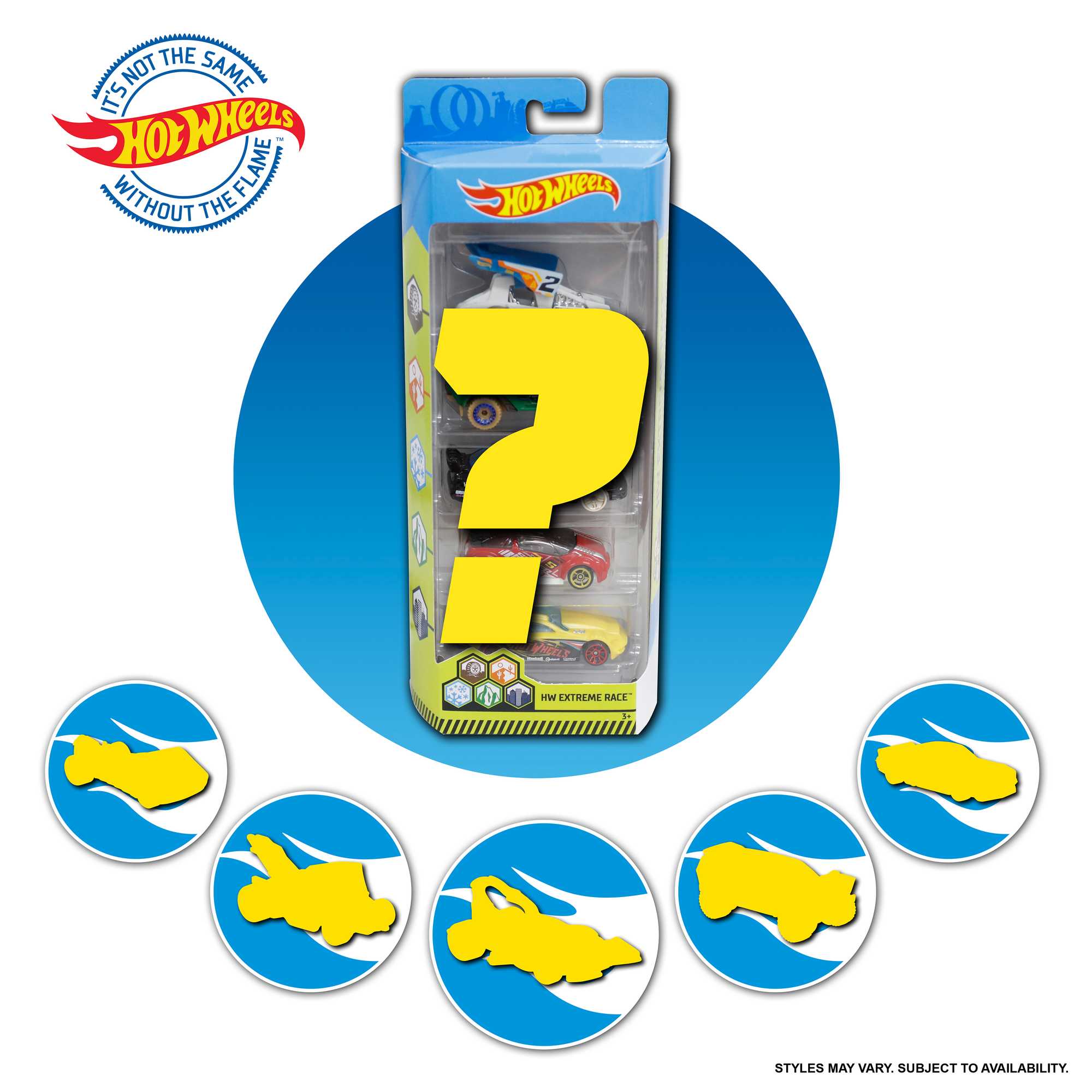 Hot Wheels Cars, 5-Pack of Die-Cast Toy Cars or Trucks in 1:64 Scale (Styles May Vary)