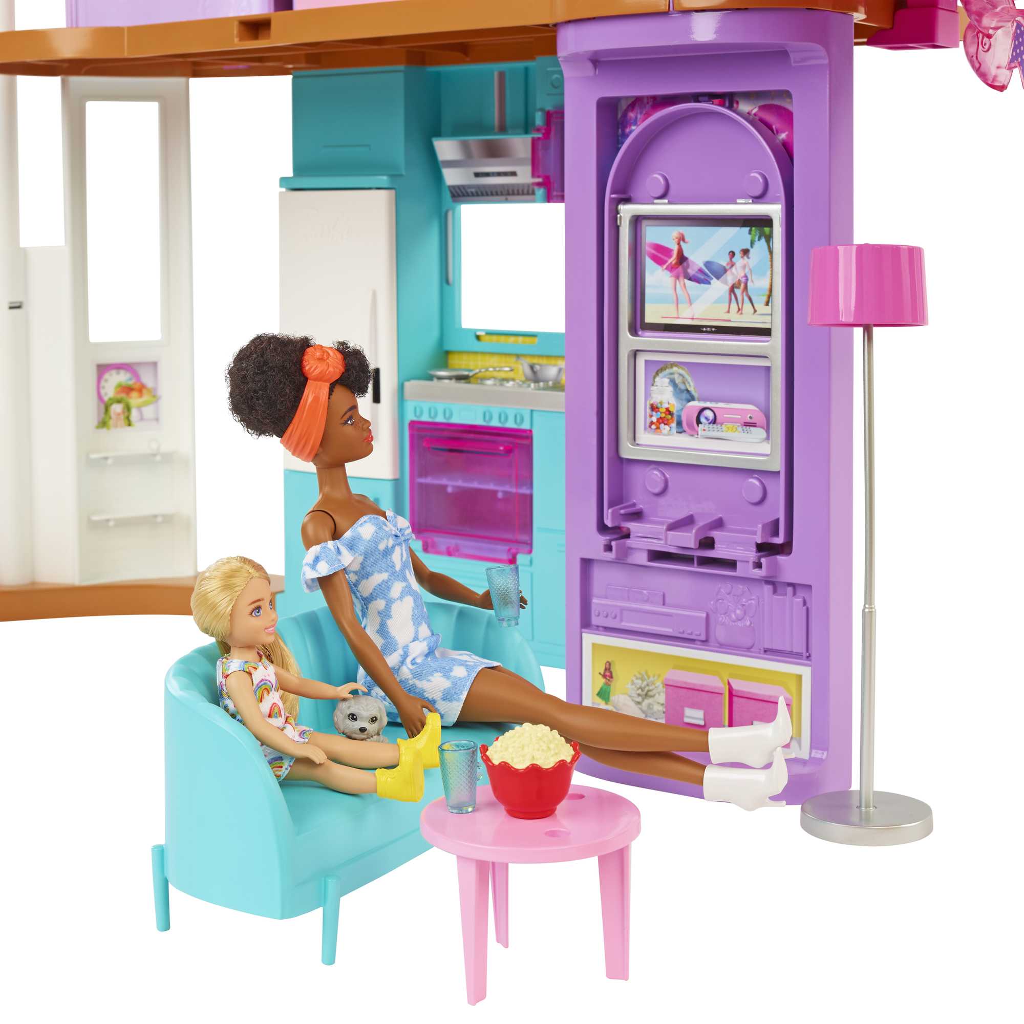 Barbie®  Coffret de Jeu  Maison de Vacances  30+ Éléments, 3+ Ans