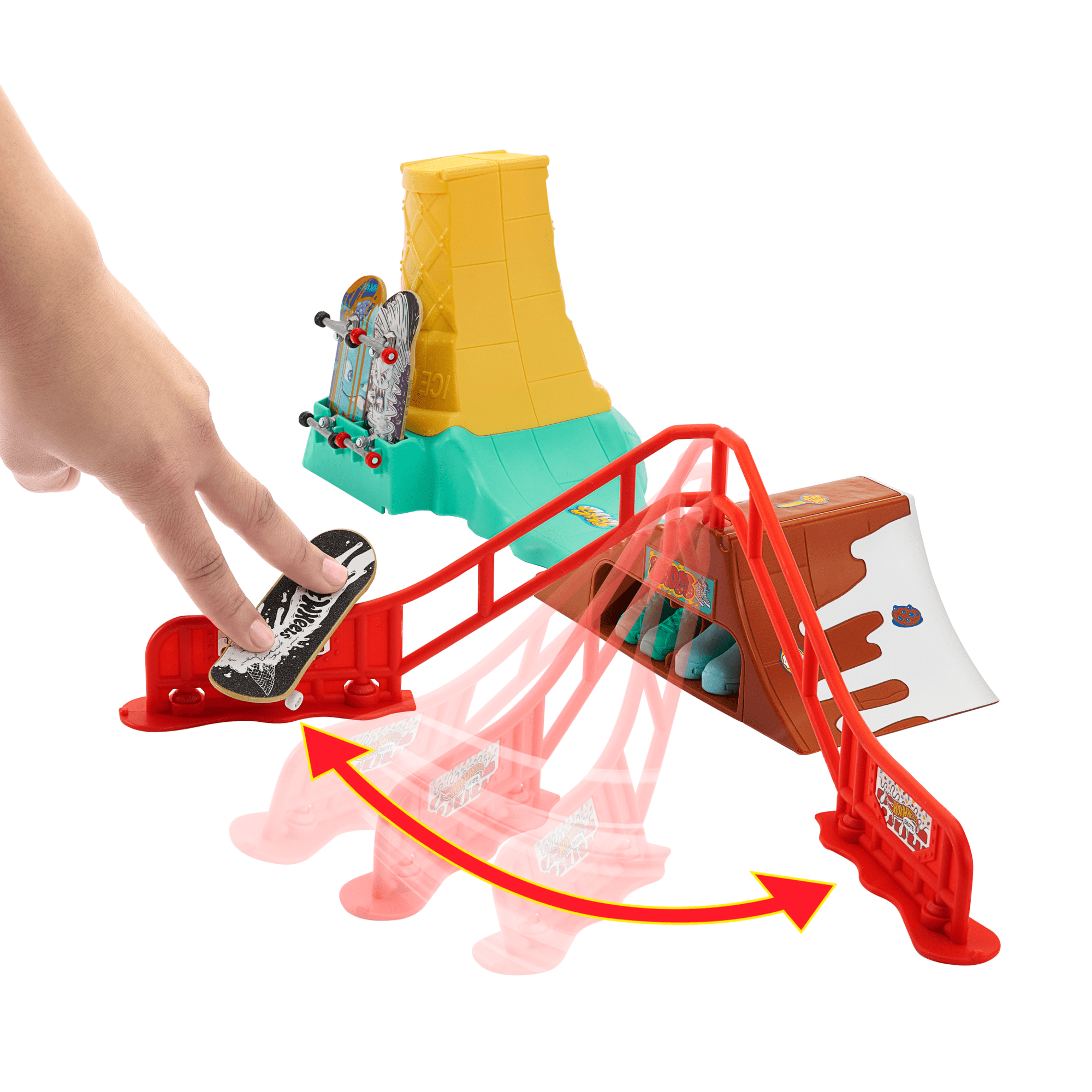 Hot Wheels Skate Planchodrome desserts, Planche Exclusive + Chauss.