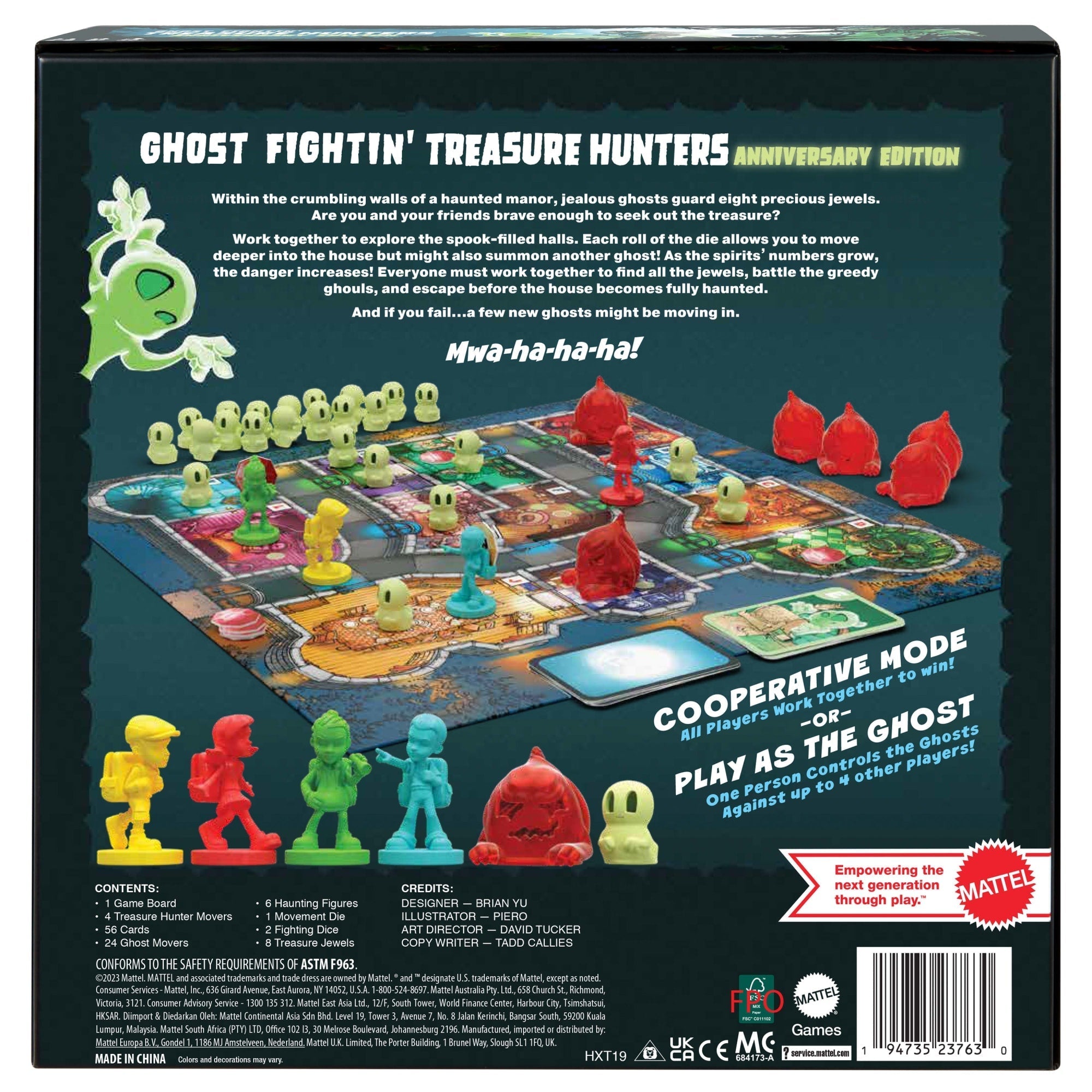 Ghost Fightin’ Treasure Hunters Anniversary Edition Board Game, Cooperative Family Game With 2 Ways To Play For 2-5 Players