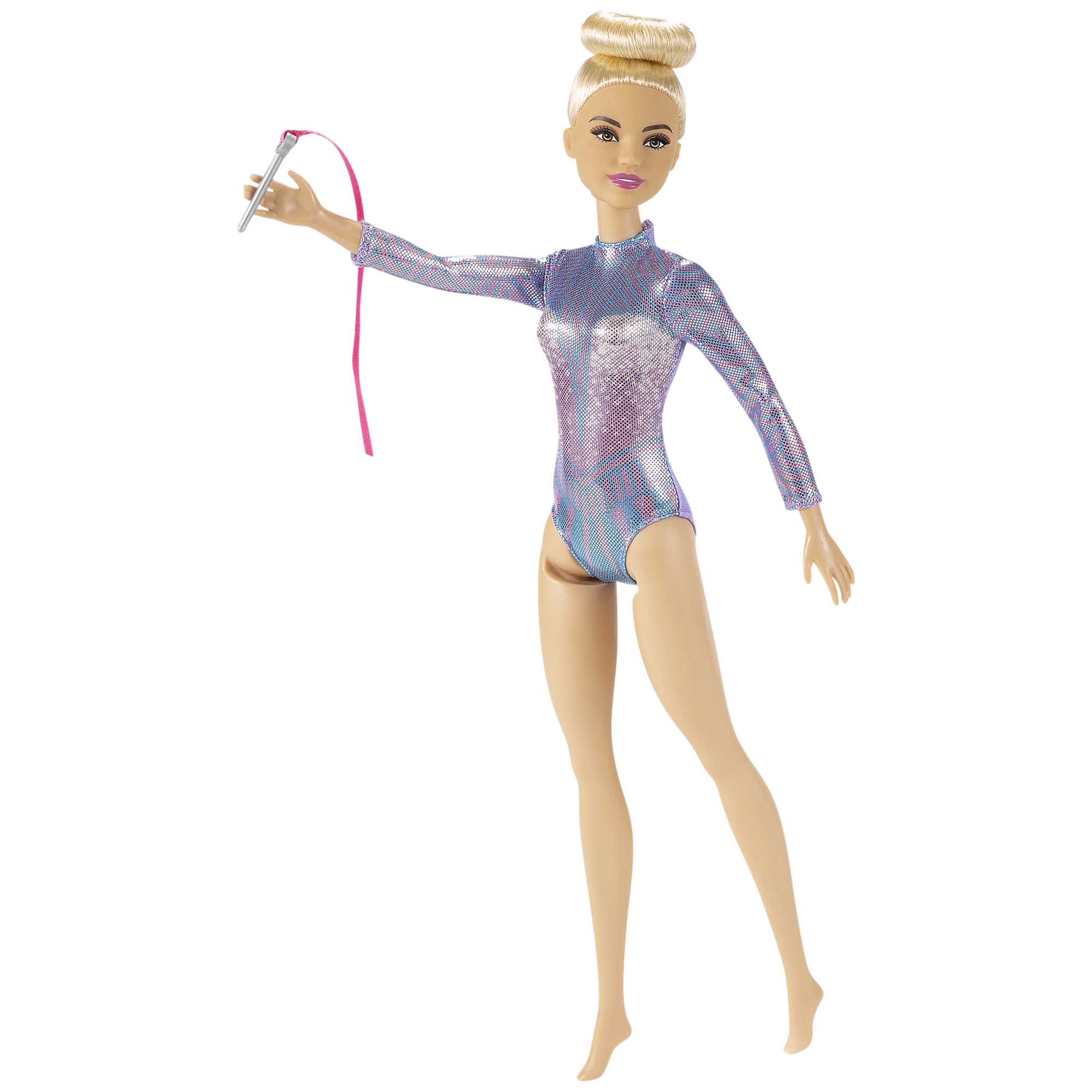 Barbie Rhythmic Gymnast Blonde Doll (12-In/30.40-Cm), Leotard & Accessories