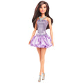 Barbie Fashionista Boneca Vestido Roxo e Colar