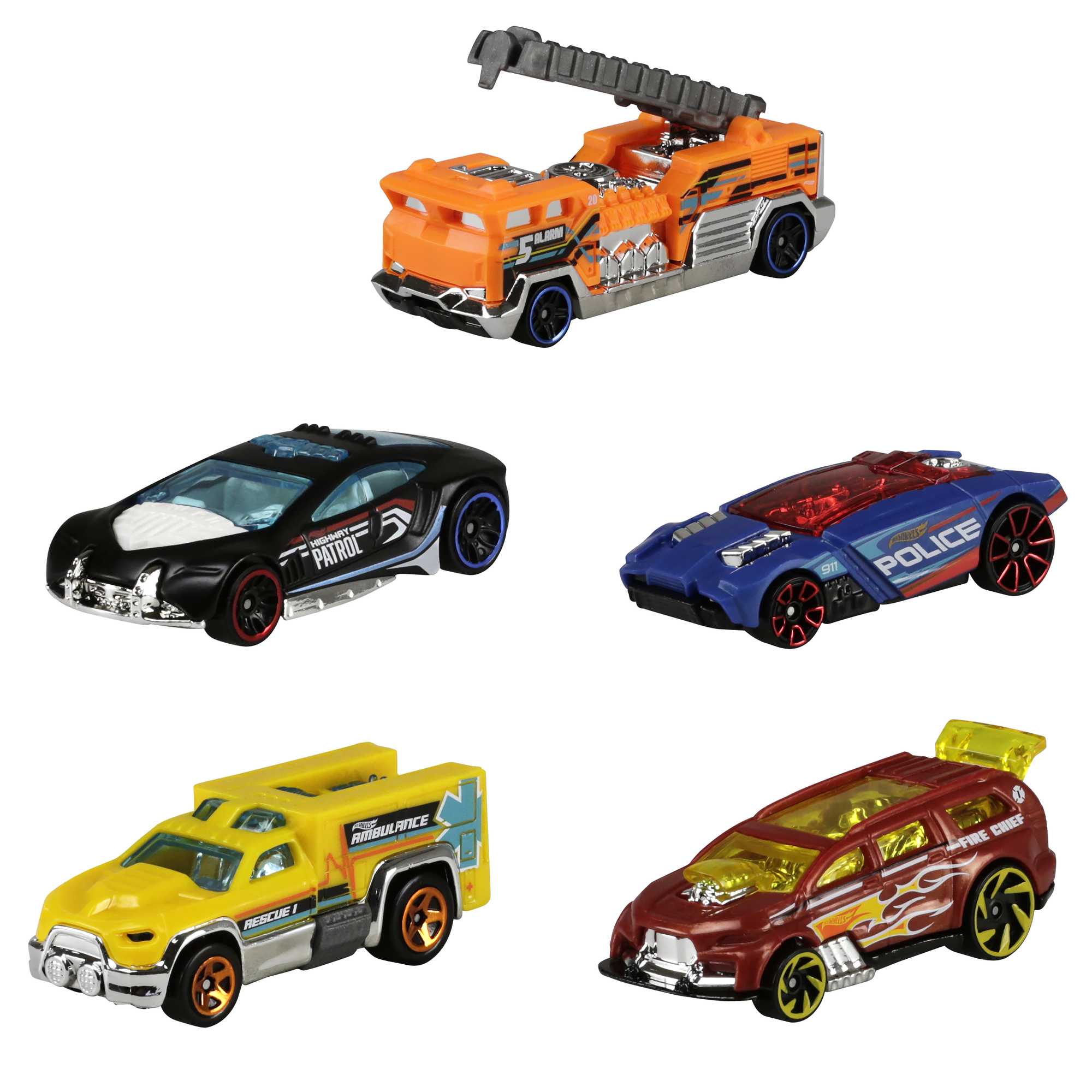 Hot Wheels Diecast Veículo de Brinquedo Pacote Surpresa 5 Carros