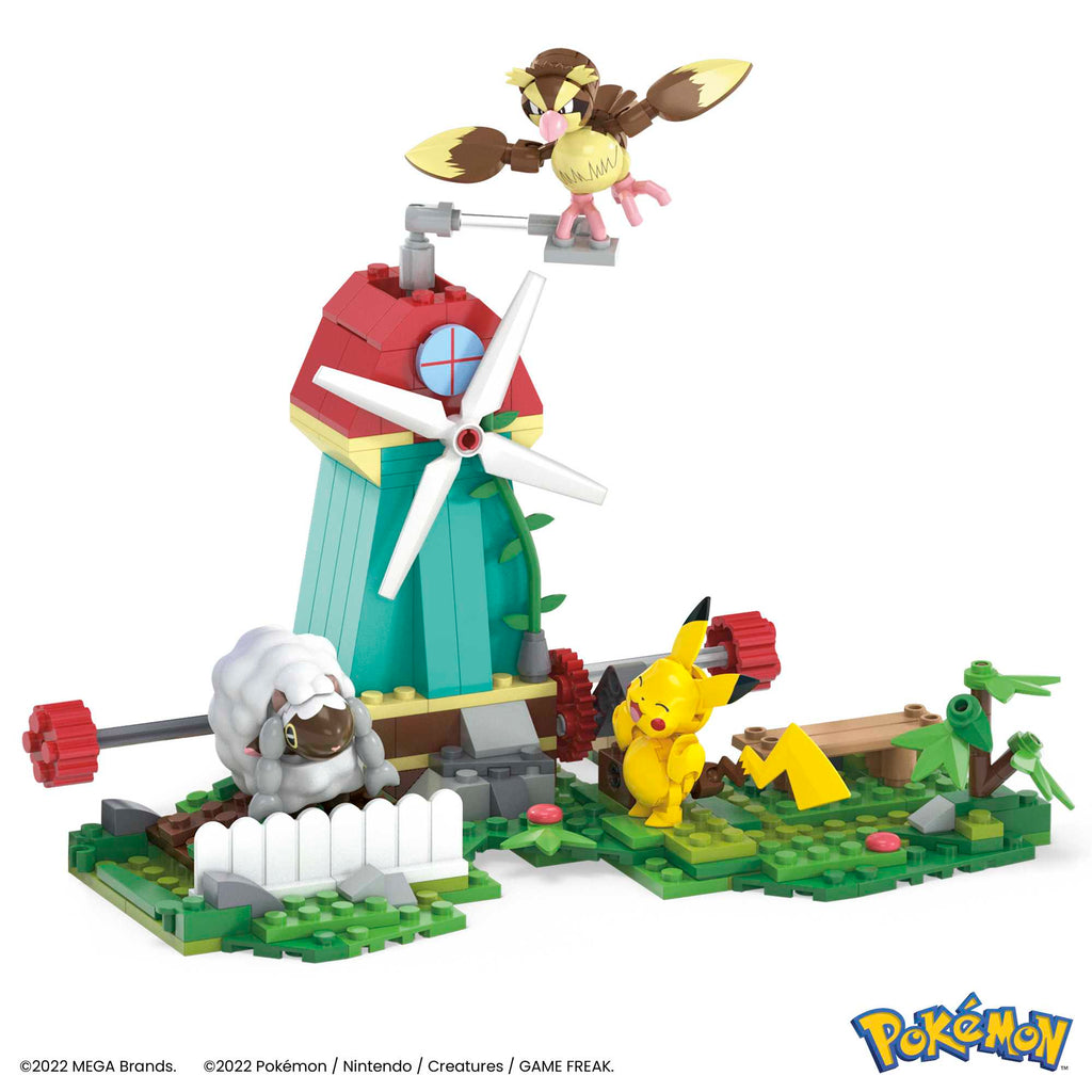 MEGA Pokémon Countryside Windmill With Action Figures, Building Set For Kids (240 Pcs)