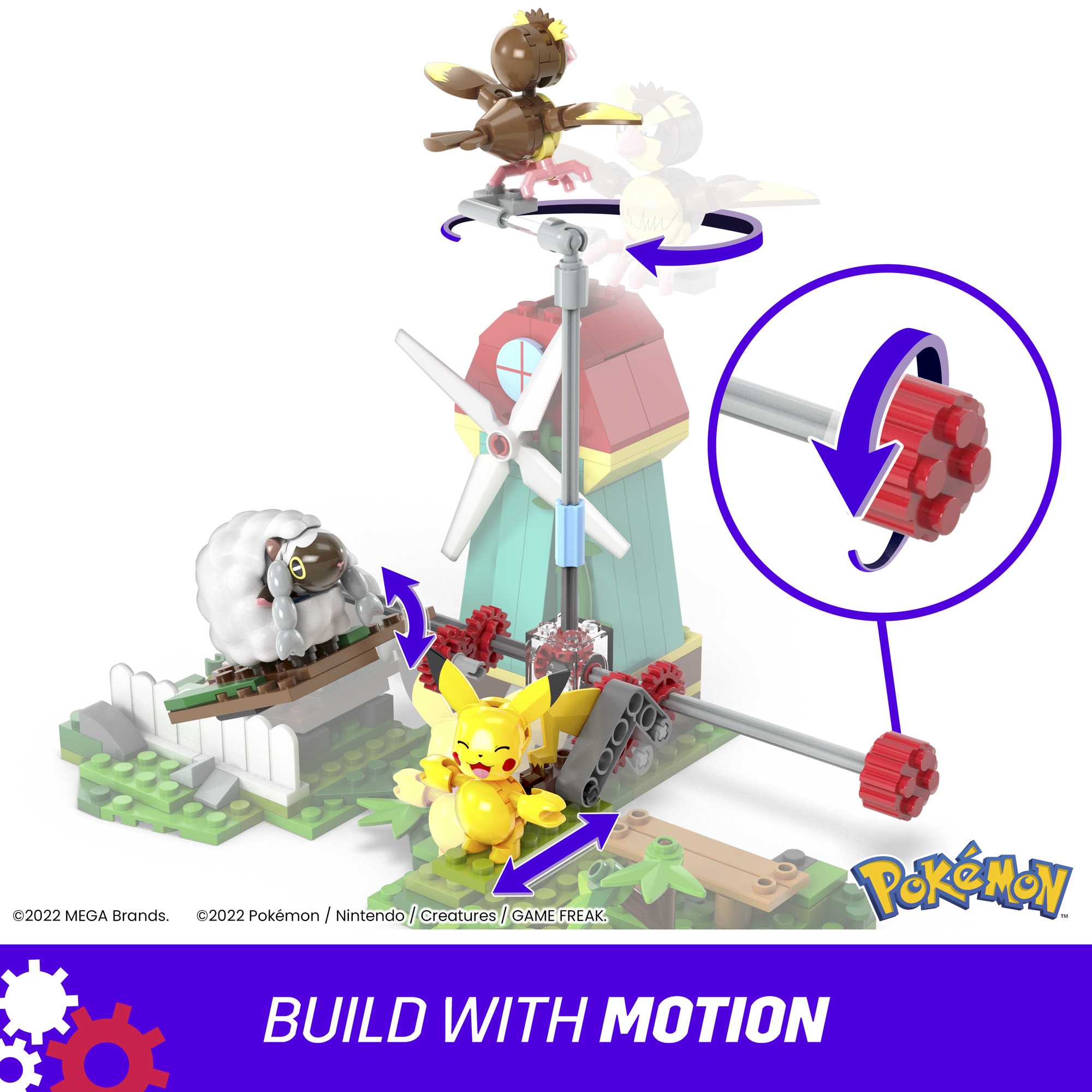 MEGA Pokémon Countryside Windmill With Action Figures, Building Set For Kids (240 Pcs)