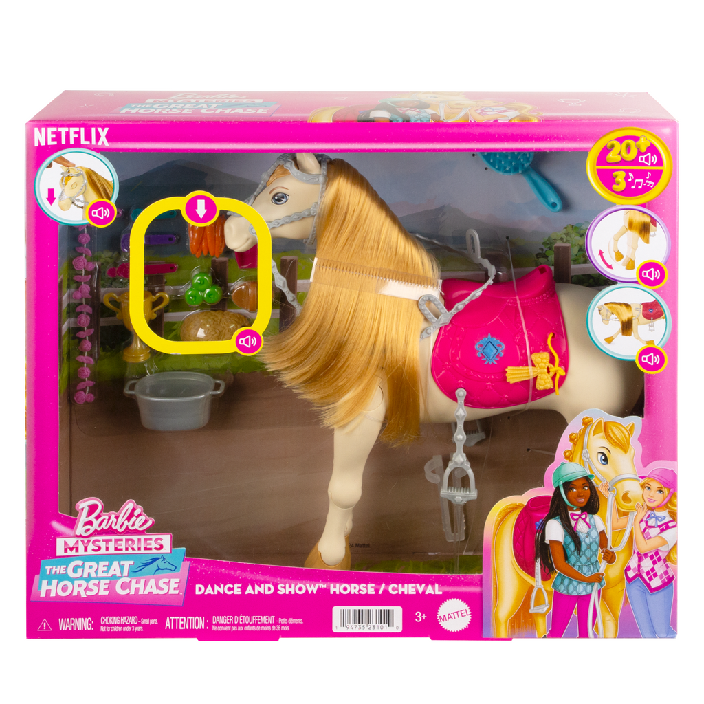 Barbie Detetive A Grande Corrida de Cavalos Conjunto de Brinquedo Cavalo com o Acessório